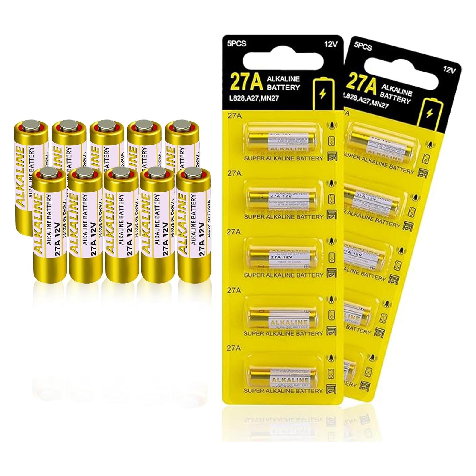 Batería Alcalina 27A 12V Yixun - Paquete de 10 Unidades