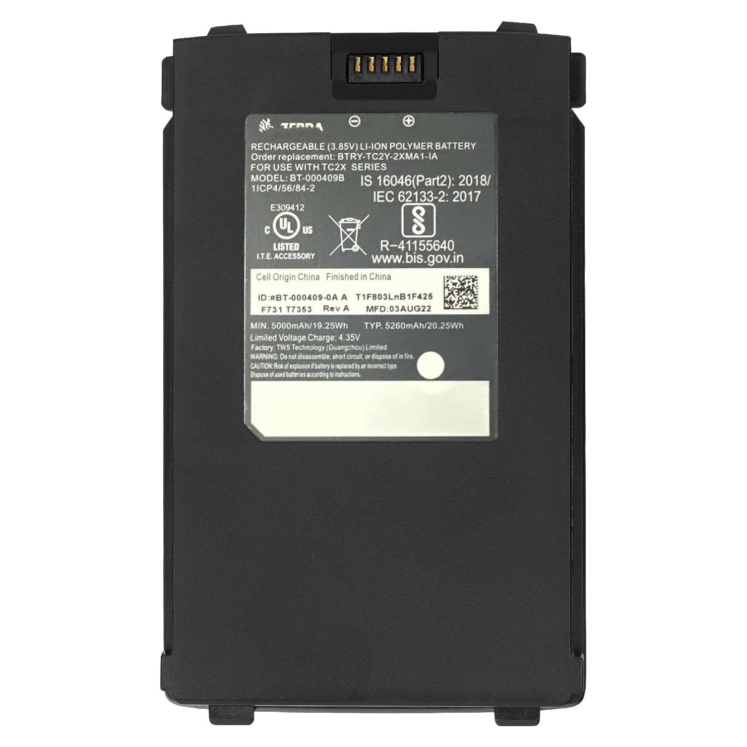 Batería de Reemplazo 5260mAh para Zebra TC21 TC26