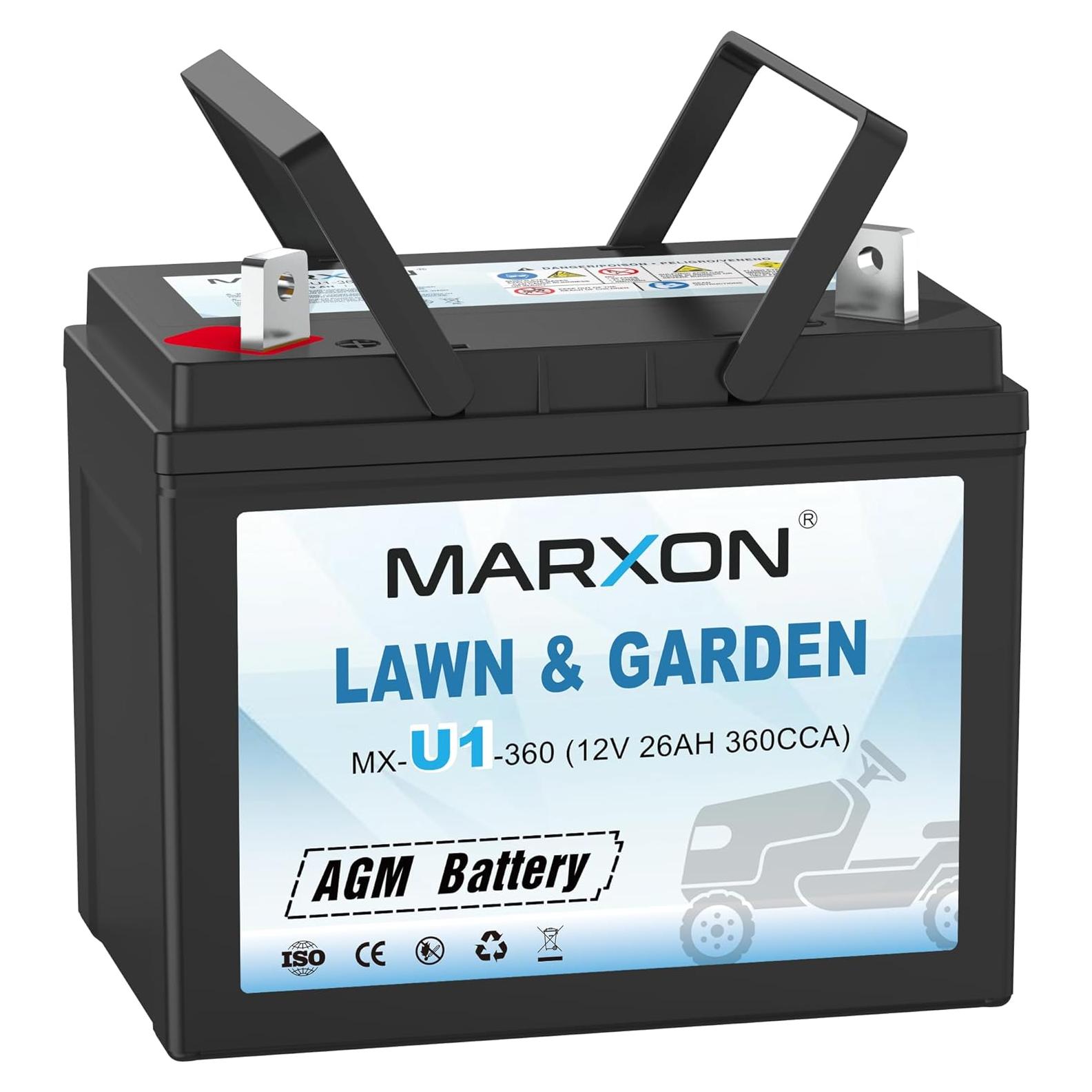 Batería AGM 12V 360CCA MARXON U1 para Cortacésped y Tractores