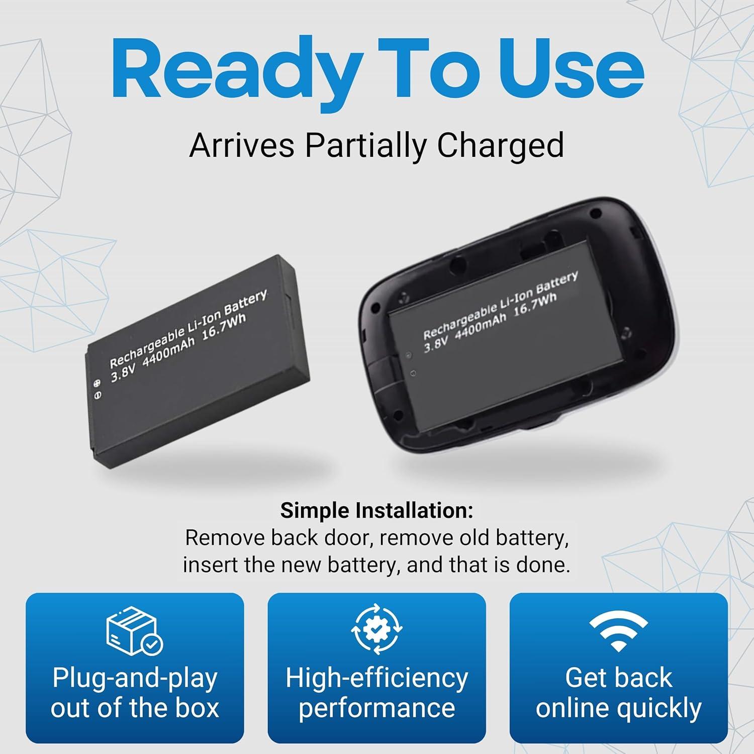 Batería de Reemplazo WirelessFinest para Mifi 8800L 7730L 4400mAh