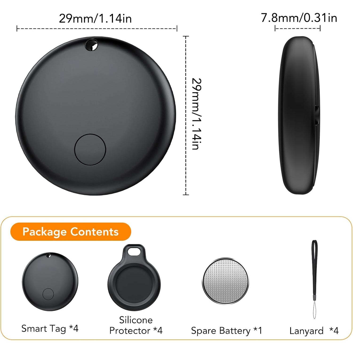 Rastreador Aéreo Bluetooth Ajblg - Paquete de 4, IP68
