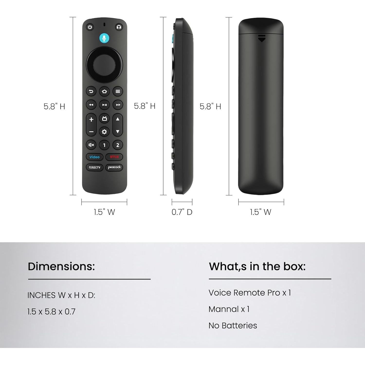 Control Remoto Pro IDGPUW para Televisor Inteligente con Voz