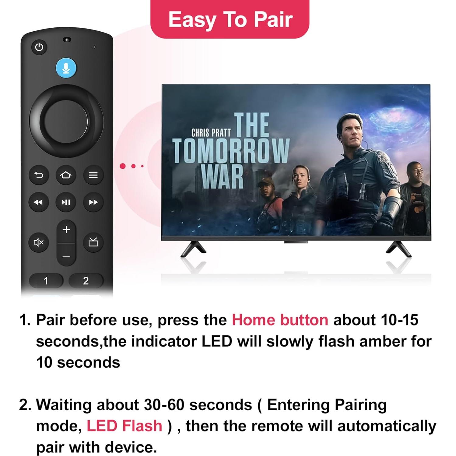 Control Remoto de Voz Trado para Fire TV Stick 3ra Gen