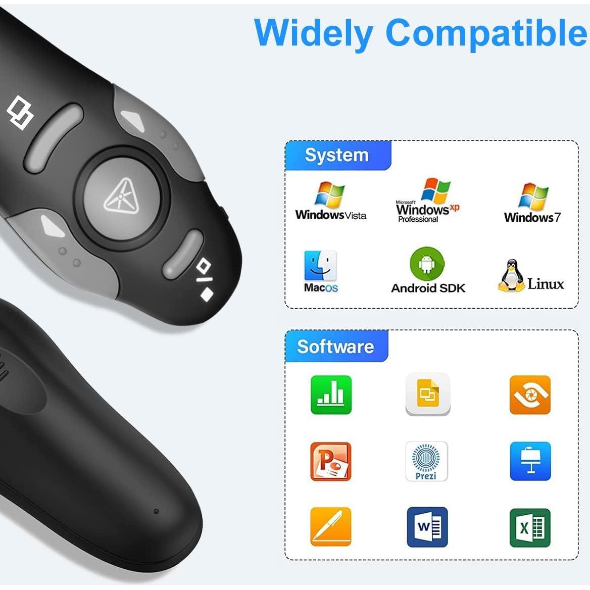 Controlador Inalámbrico de Presentación WP08-R - 2 Unidades