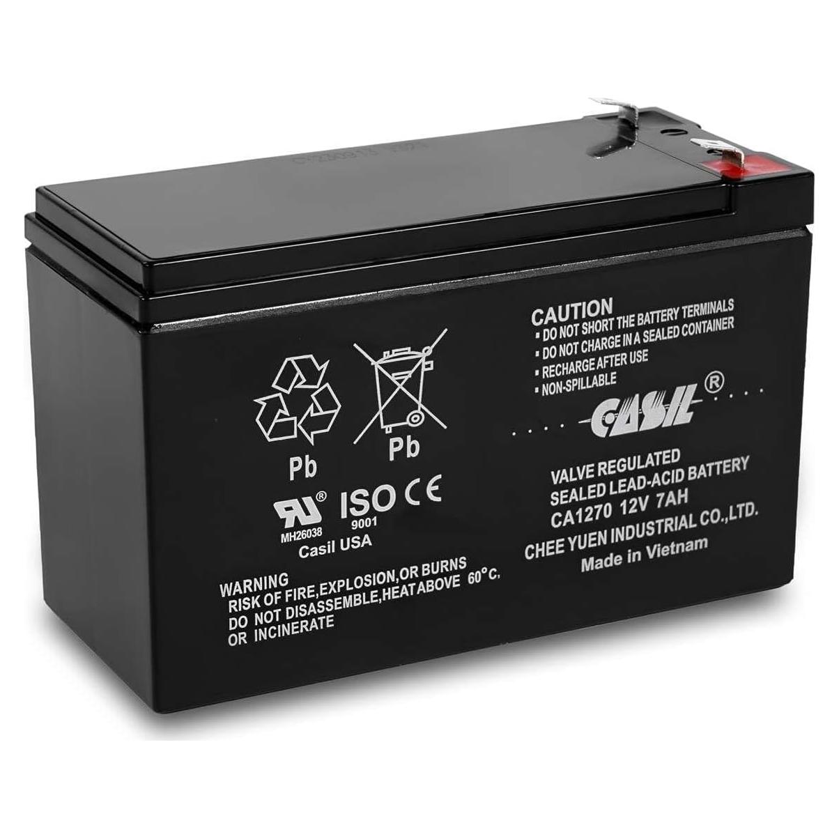 Batería AGM Casil 12V 7Ah para Alarma y Juguetes