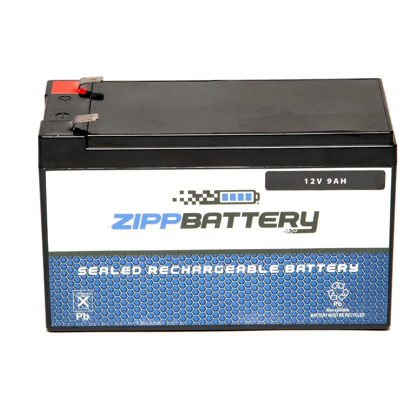 Batería Zipp 12V 9.5AH AGM Libre de Mantenimiento para Alarma y Scooters