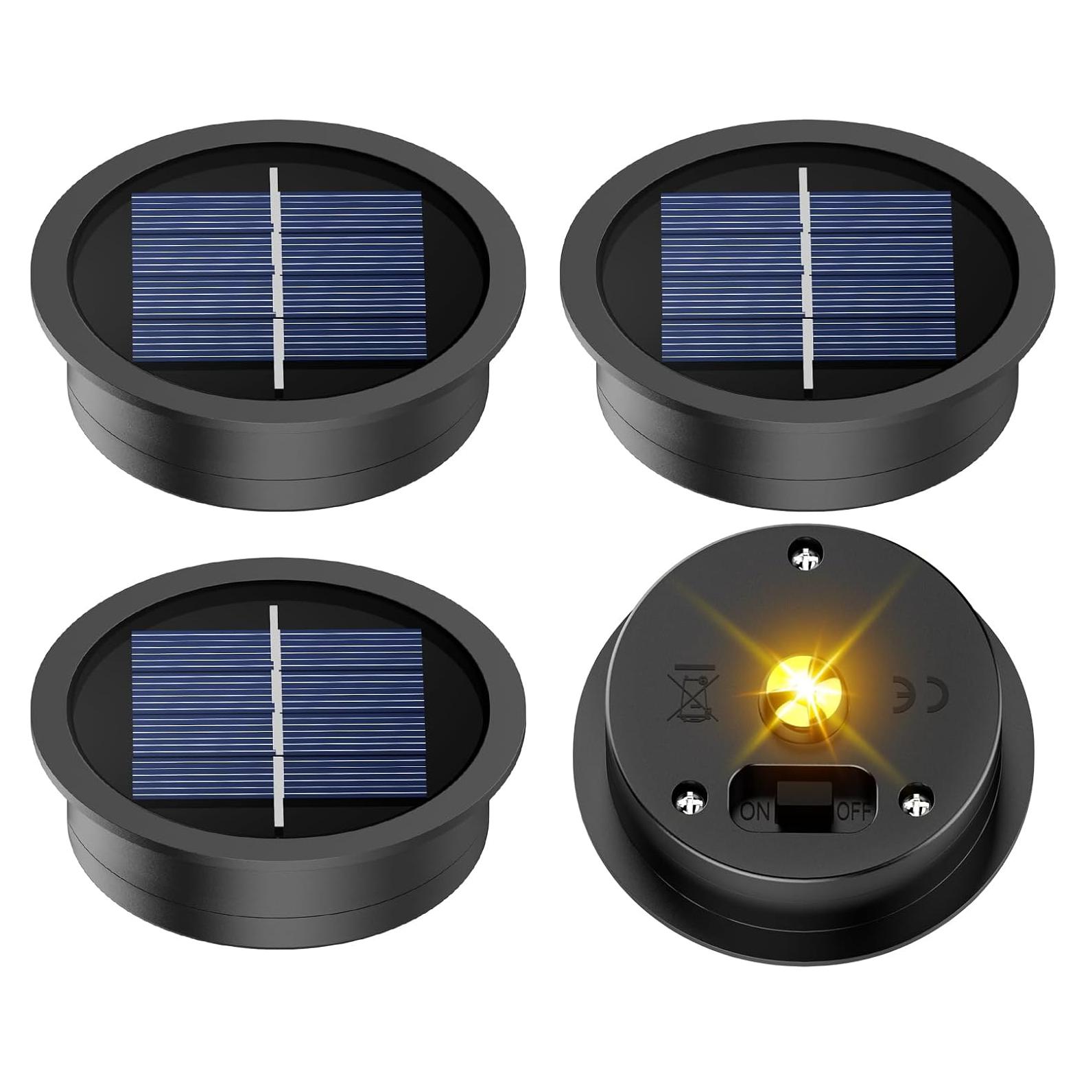 Paquete de 4 Piezas de Repuesto para Luz Solar Suggant 7 cm
