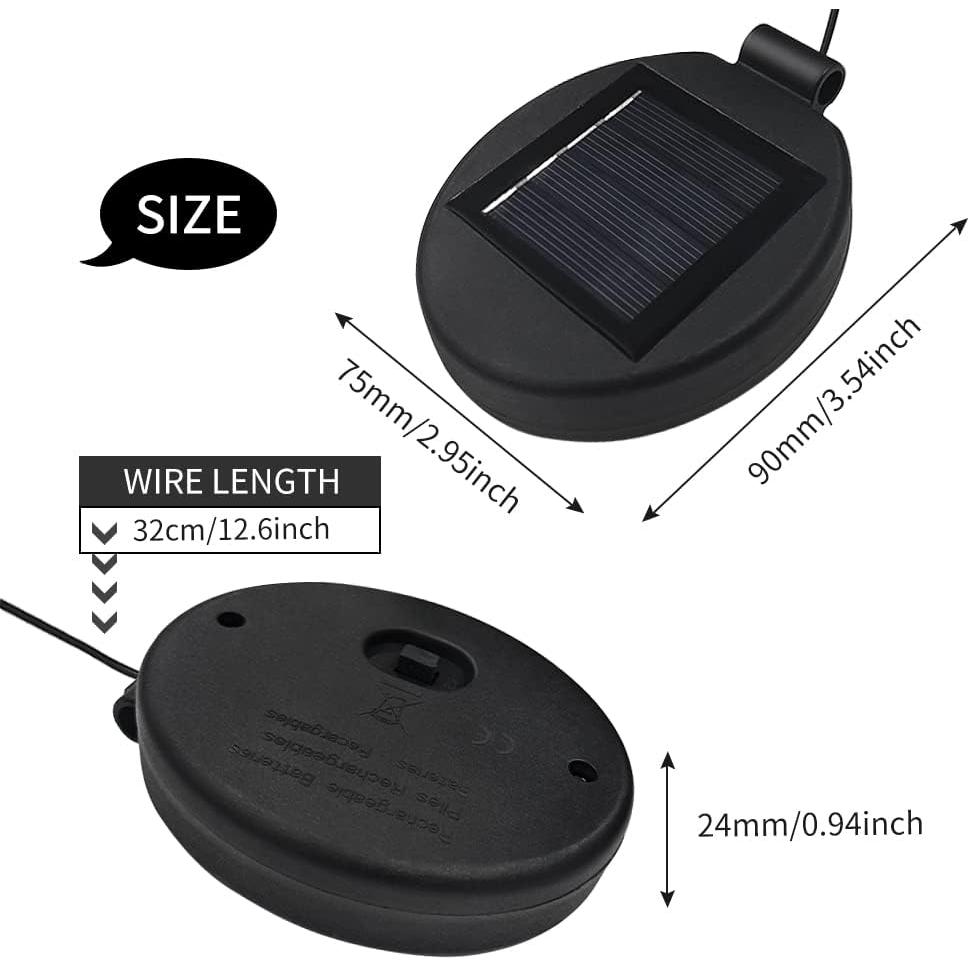 Tapa de Reemplazo para Linterna Solar AQEENURA 2PCS LED