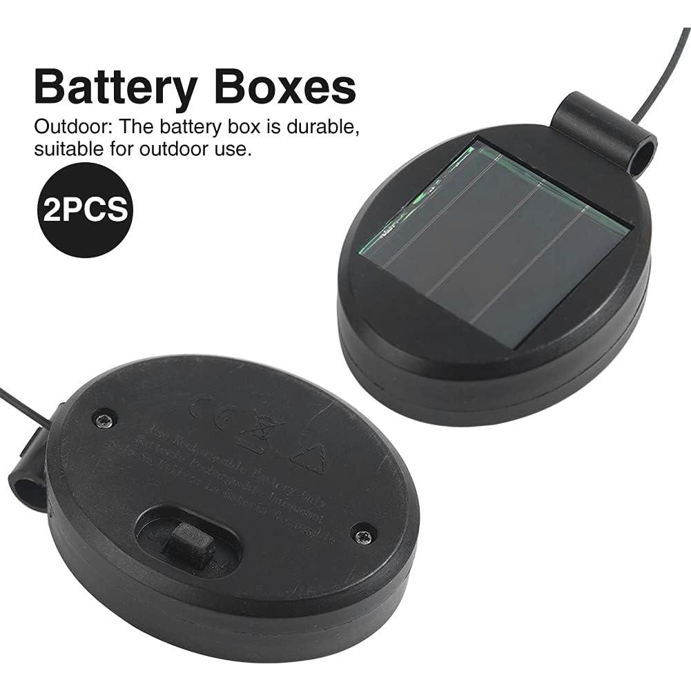 Repuesto Panel Superior Luz Solar LED 2 Piezas Negro