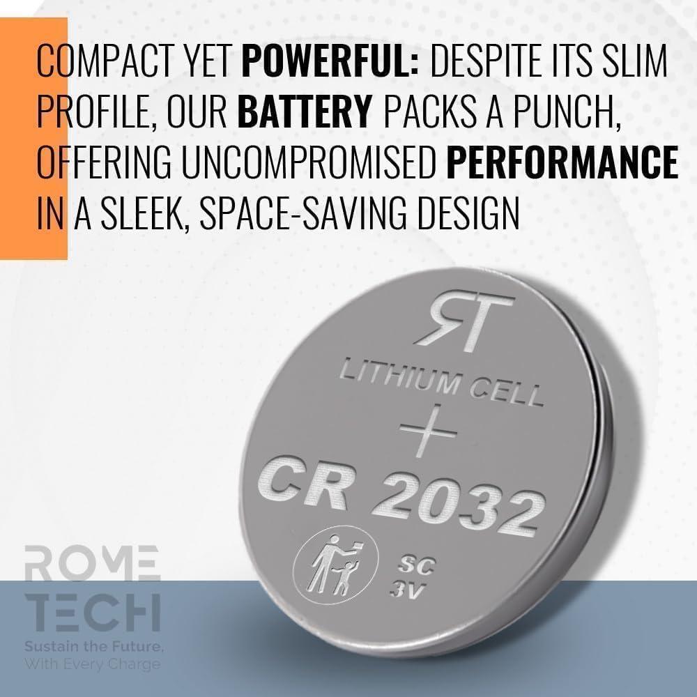 Batería CR2032 Rome Tech para Sensor Ring Alarm y Gafas 3D
