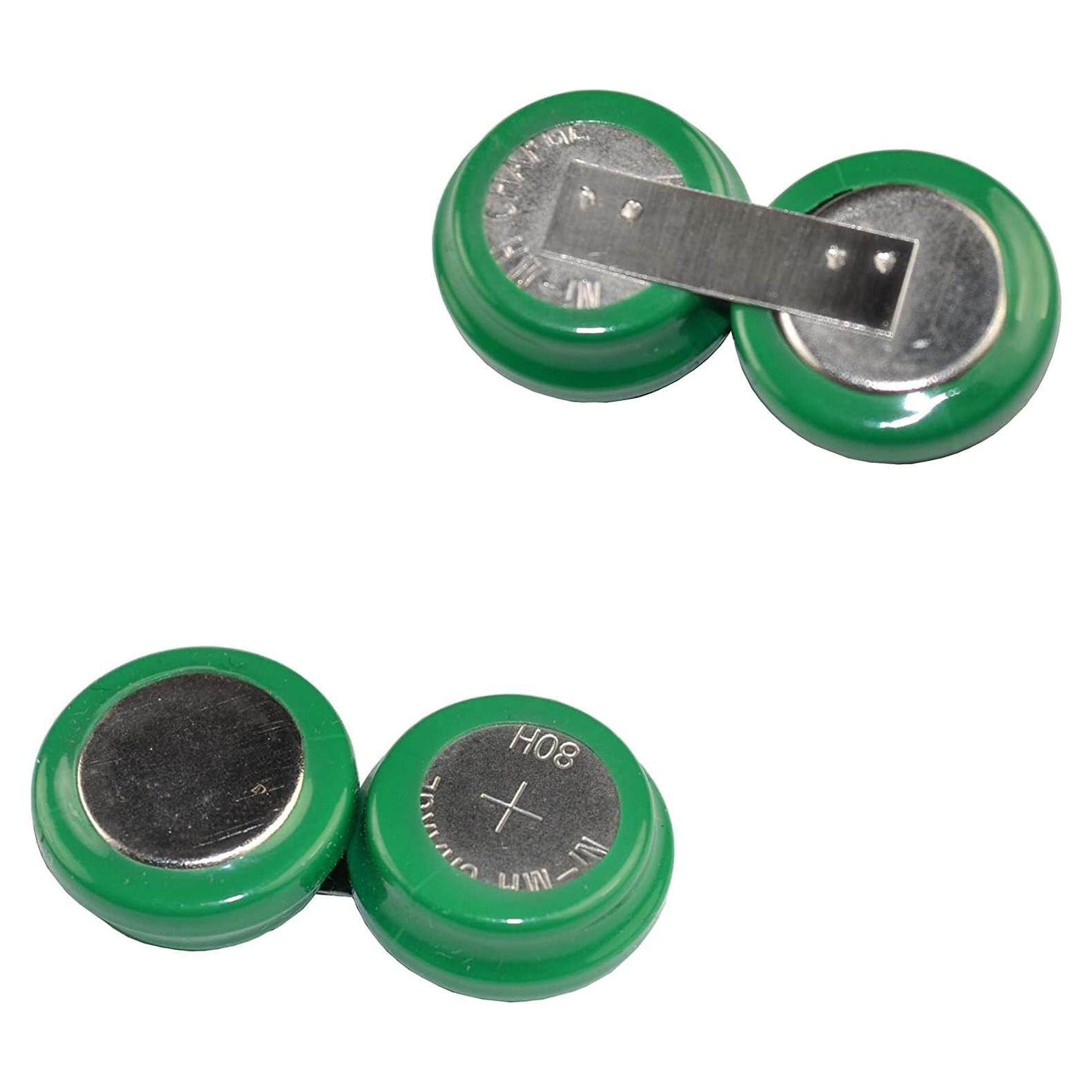 Batería Recargable Ni-MH HQRP 2-Pack 2.4V 80mAh para Auriculares