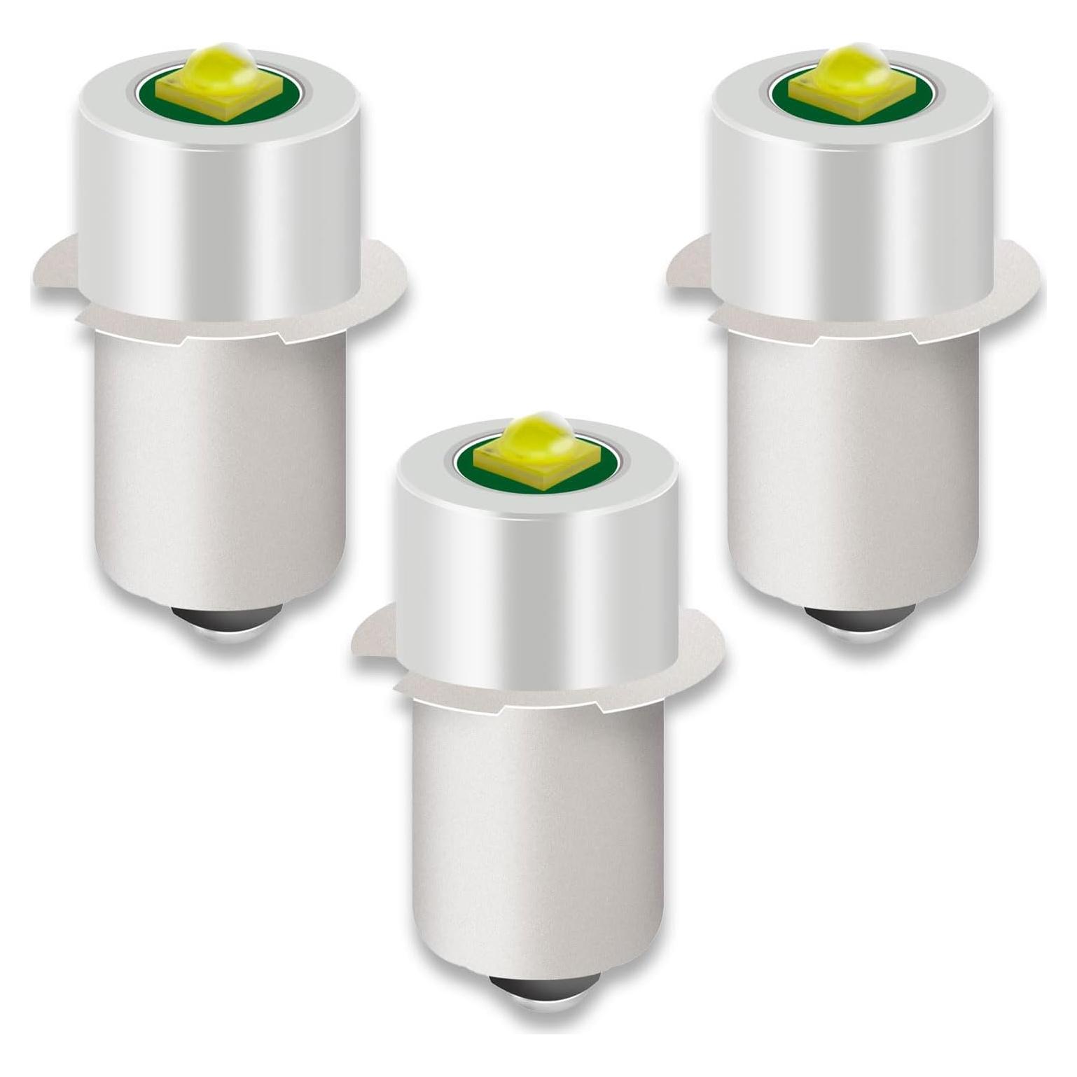 Paquete de 3 Bombillas LED YAFIYGI P13.5S 3W 247LM 6-24V