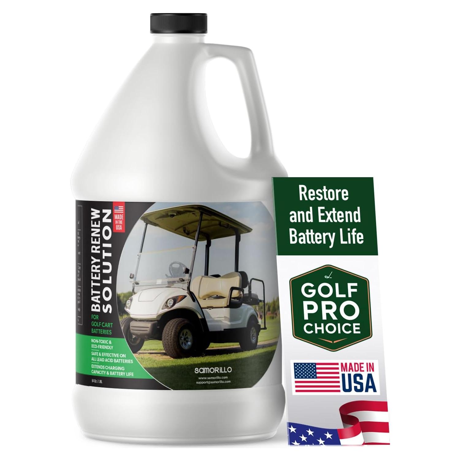 Solución Renovadora de Baterías Samorillo 1.89 L para Carritos de Golf