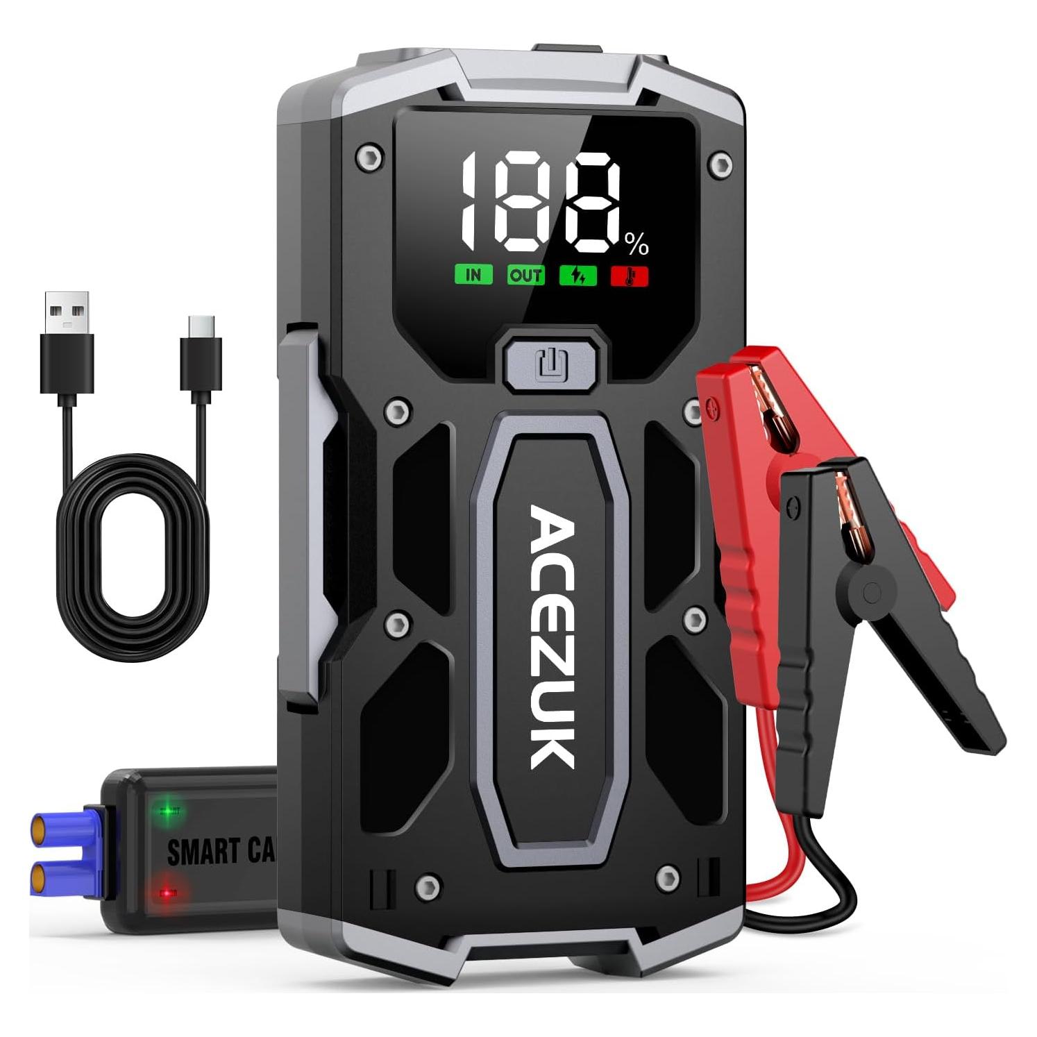 Arrancador de Salto ACEZUK M01 6000A 12V para Autos y Motos