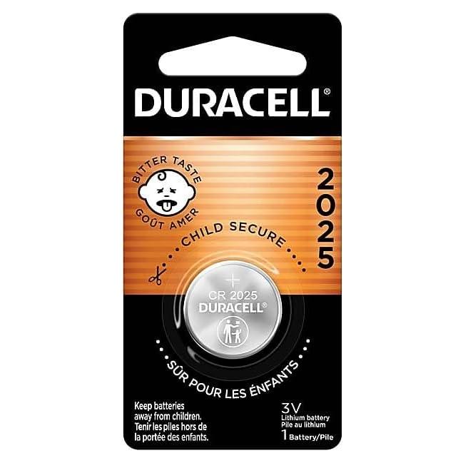 Batería de Moneda de Litio Duracell CR2025 3V - 1 Cuenta