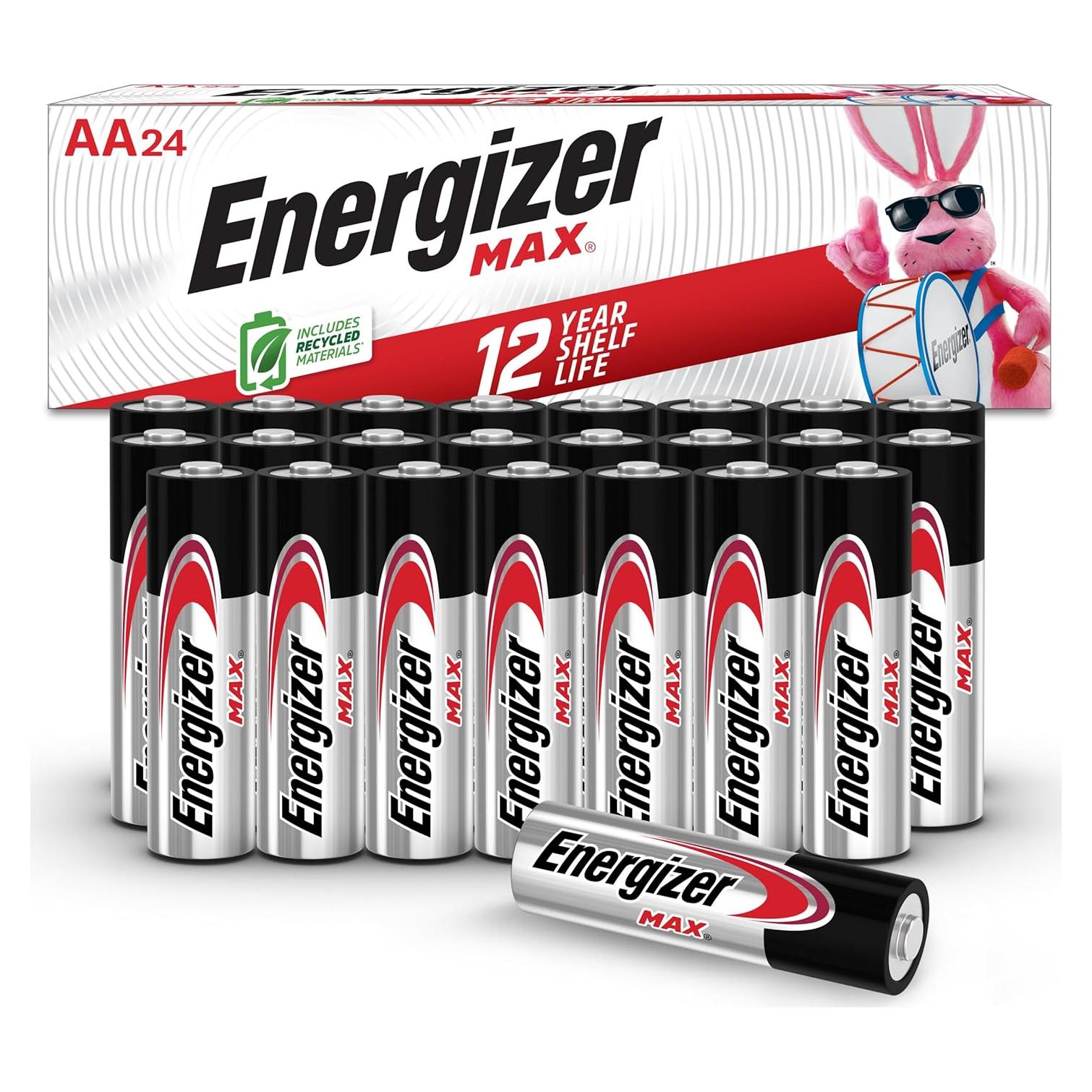 Baterías AA Alcalinas Energizer MAX, Paquete de 24 Unidades