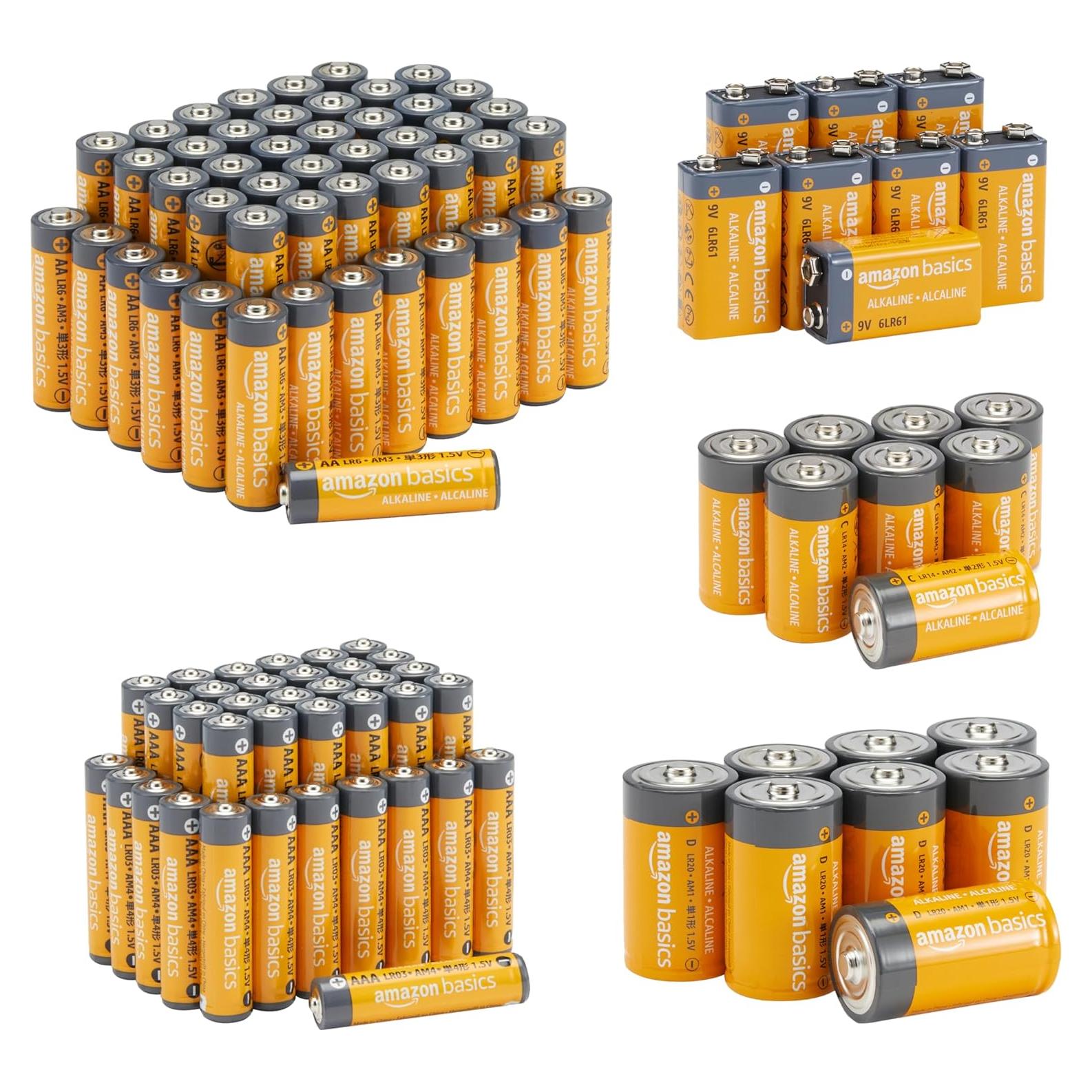 Paquete de Baterías Alcalinas Amazon Basics 108 Unidades