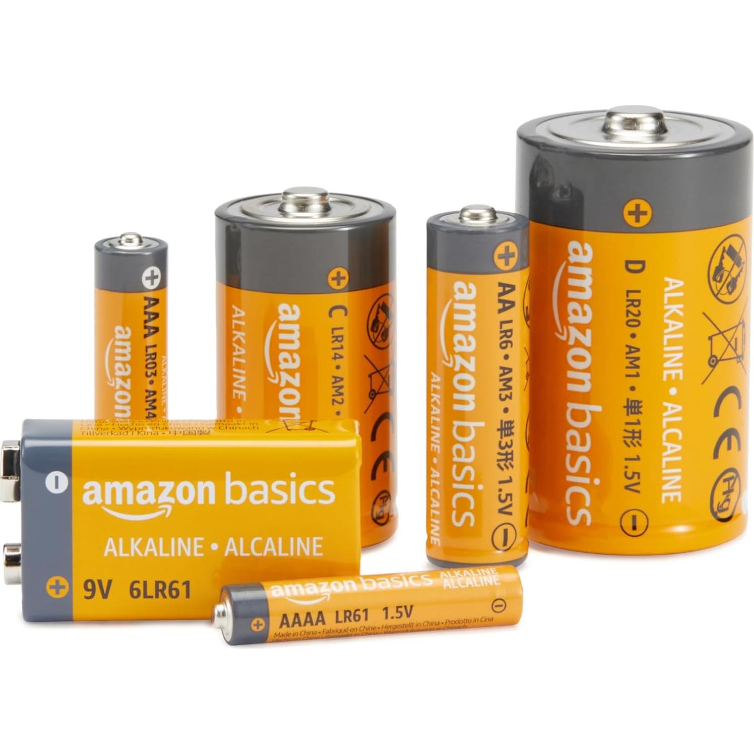 Pilas Alcalinas D Amazon Basics - Paquete de 4, 1.5V, 5 Años