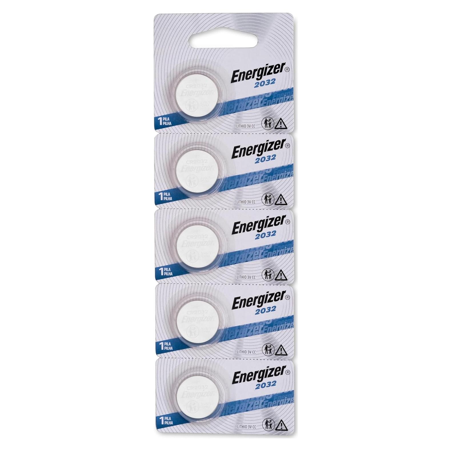 Batería de Litio Energizer CR2032 3V - Paquete de 5 Unidades
