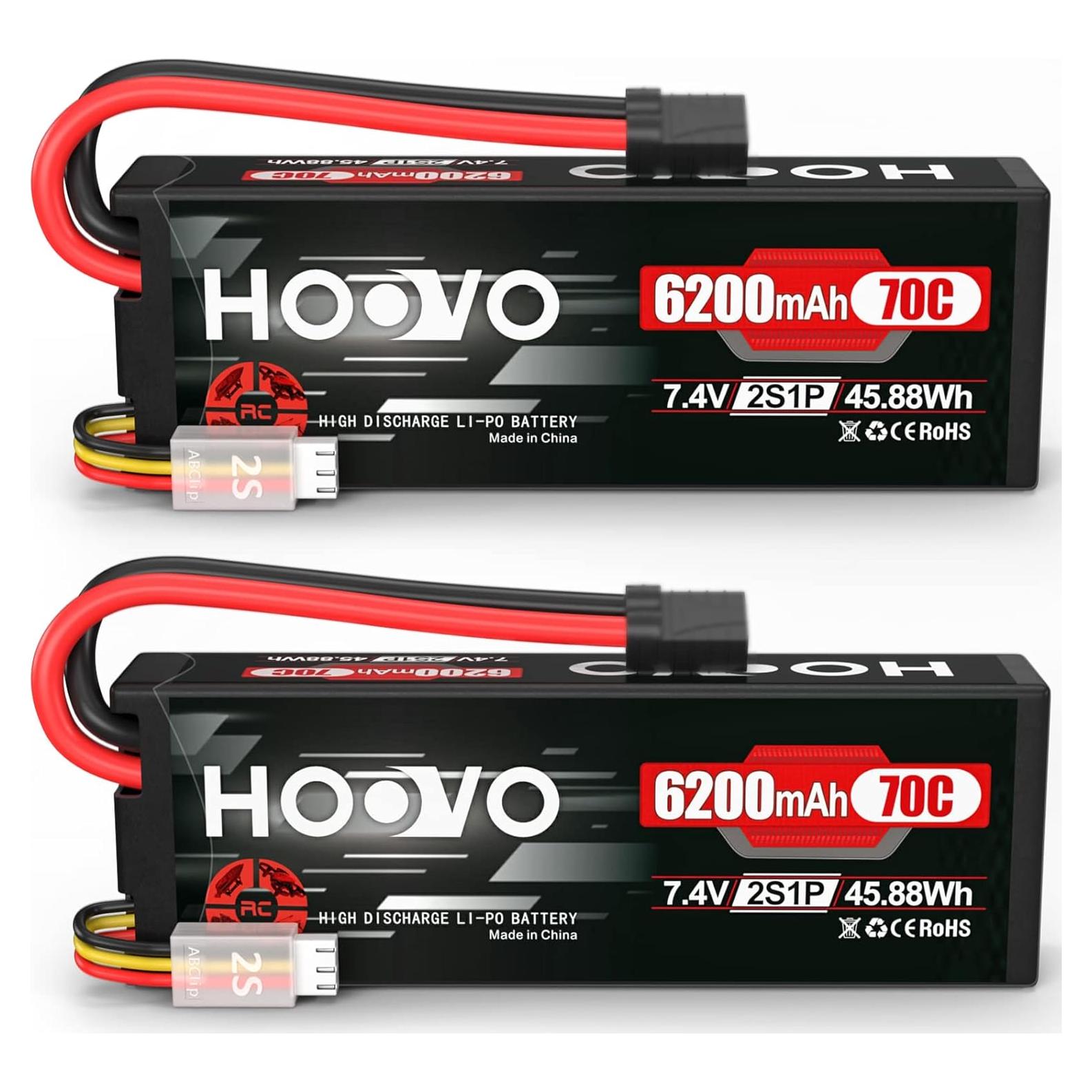 Batería Lipo HOOVO 7.4V 6200mAh 70C 2S para RC