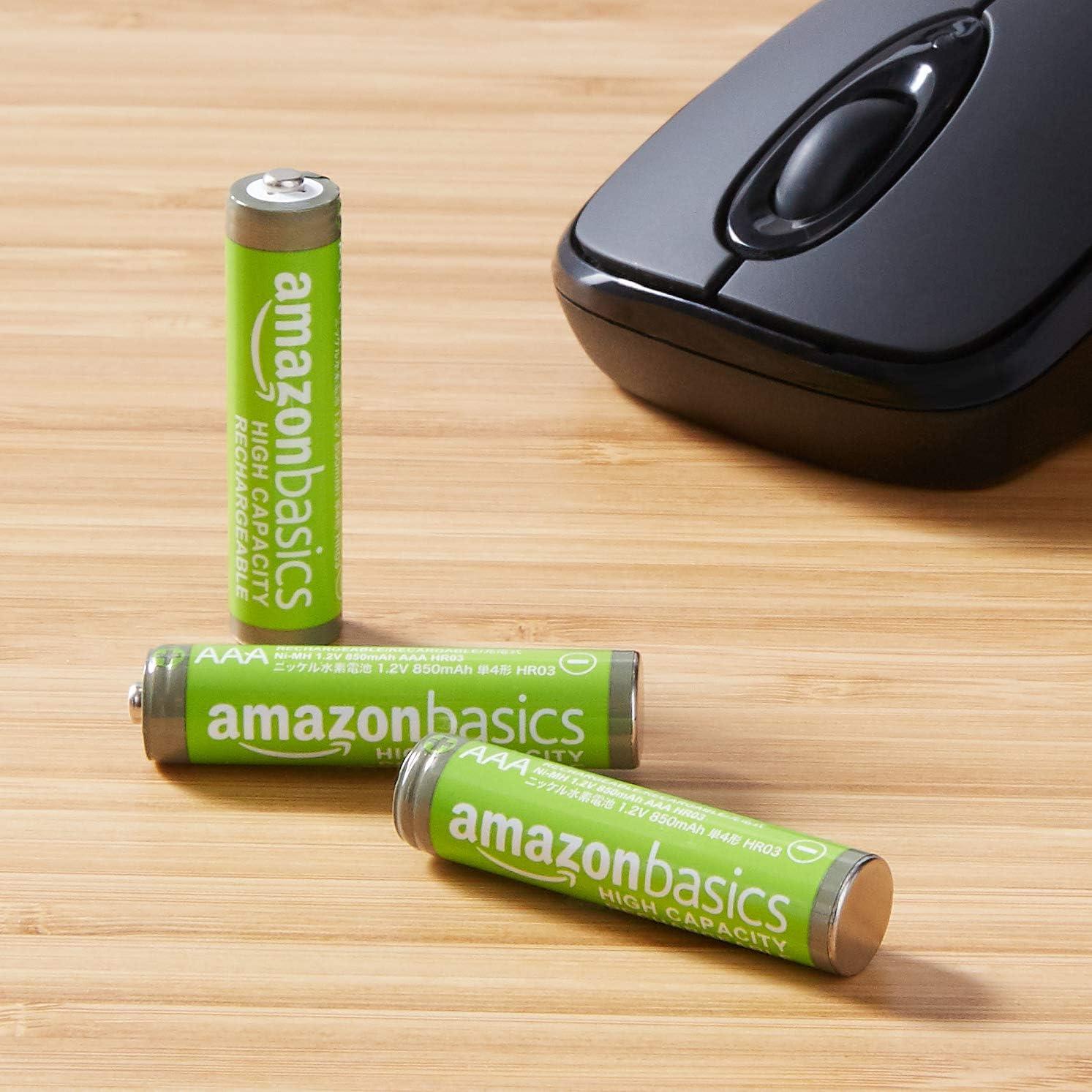 Baterías Recargables AAA Amazon Basics 850 mAh - Paquete de 8