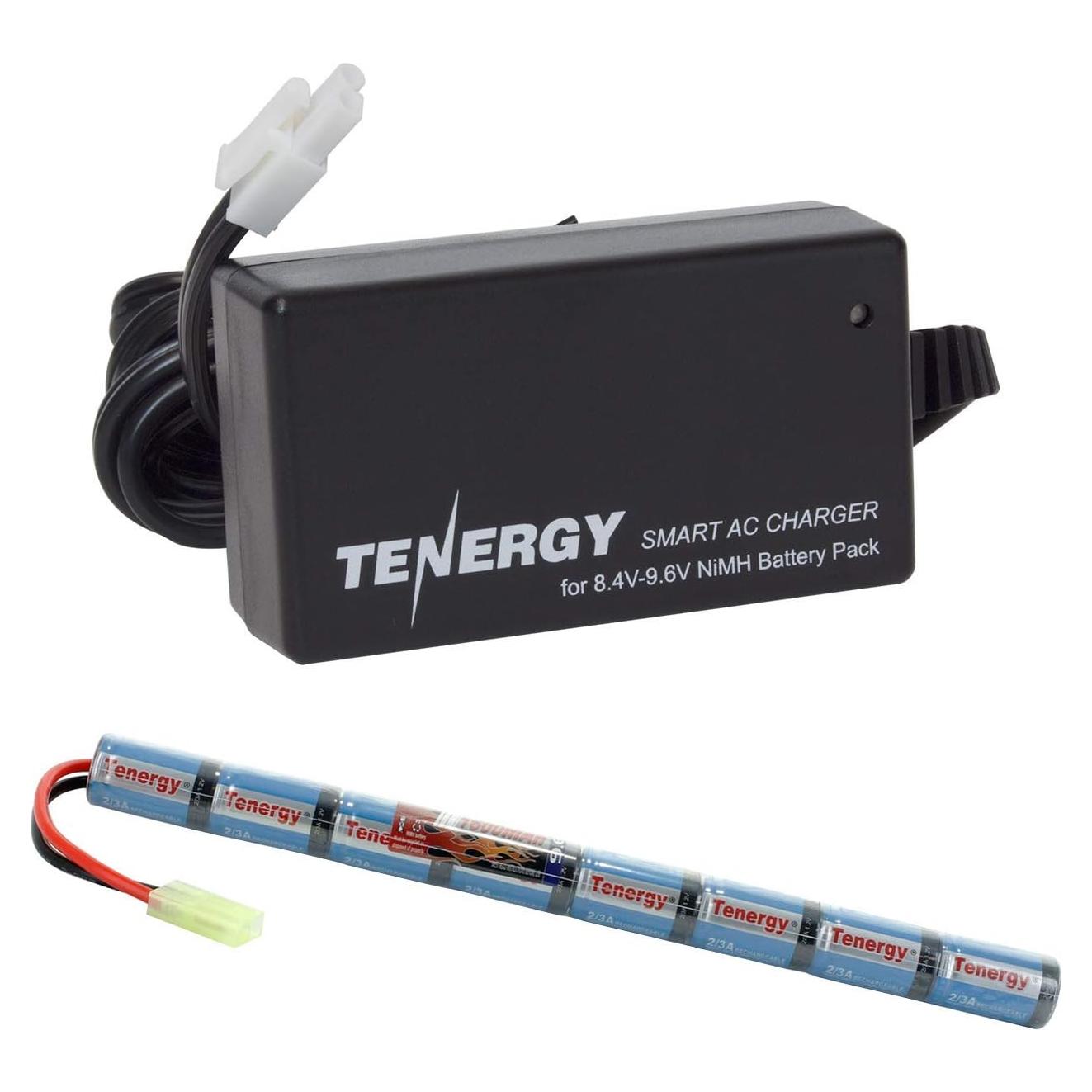 Batería Tenergy 9.6V 1600mAh NiMH Stick + Cargador Mini Tamiya