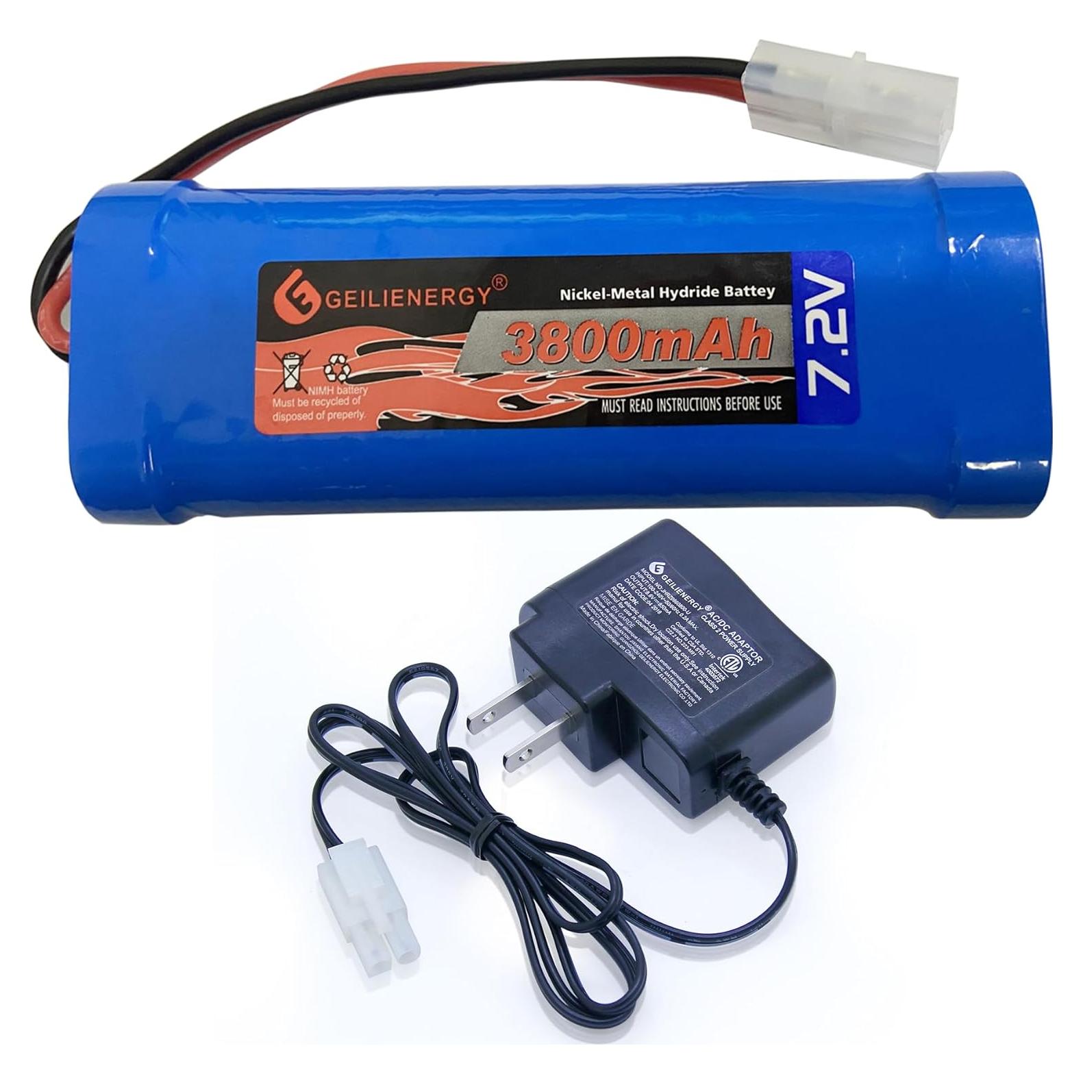Batería NiMH 7.2V 3800mAh GEILIENERGY + Cargador Tamiya