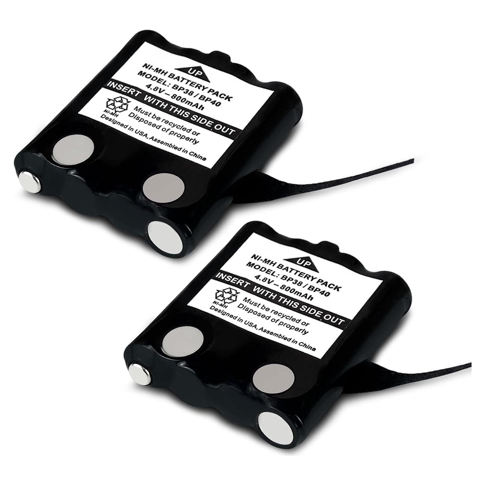 Paquete de 2 Baterías Ni-MH 4.8V 800mAh JINTION para Uniden