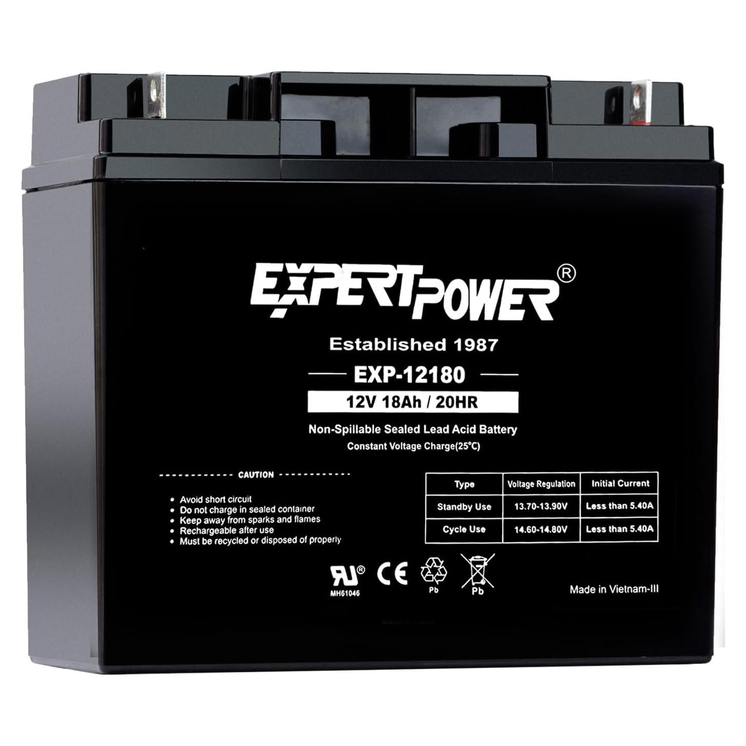 Batería de Plomo Ácido ExpertPower EXP12180 12V 18Ah