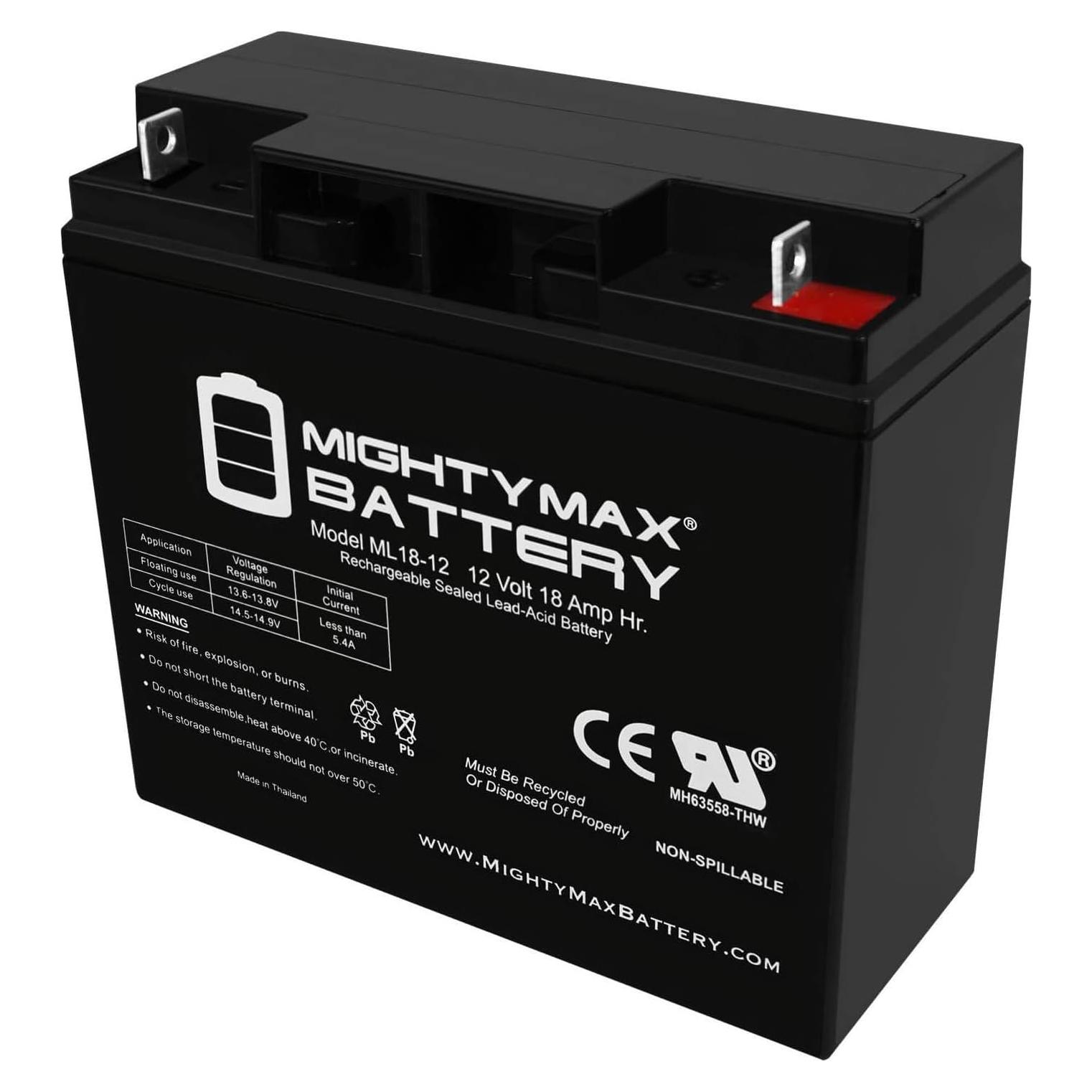 Batería recargable Mighty Max ML18-12 12V 18AH SLA AGM