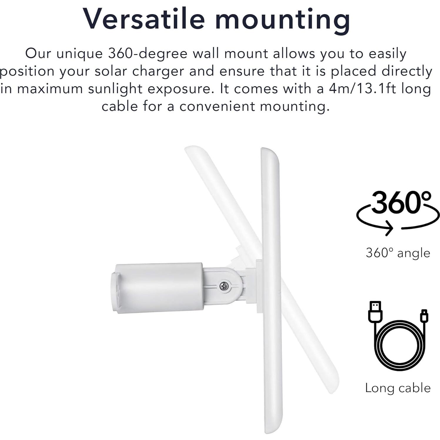 Panel Solar Wasserstein 2 Pack Blanco para Cámaras Ring