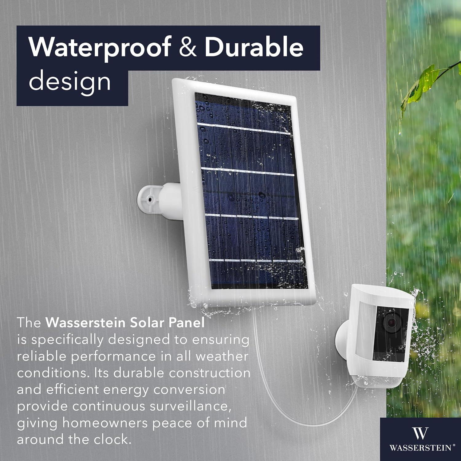 Panel Solar Wasserstein 2 Pack Blanco para Cámaras Ring