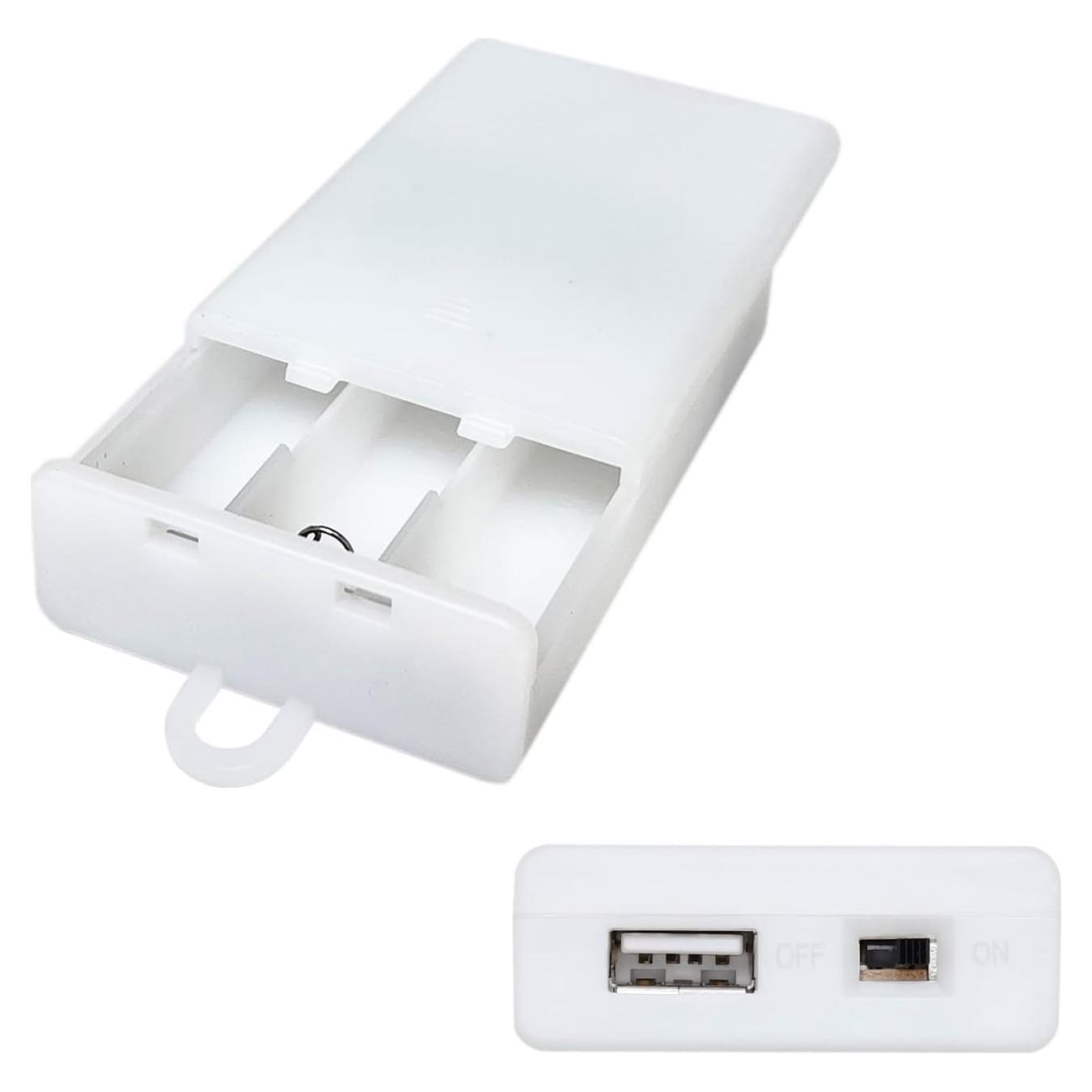 Caja de Batería para 3 Pilas AA YOLIGHT con USB 4.5V