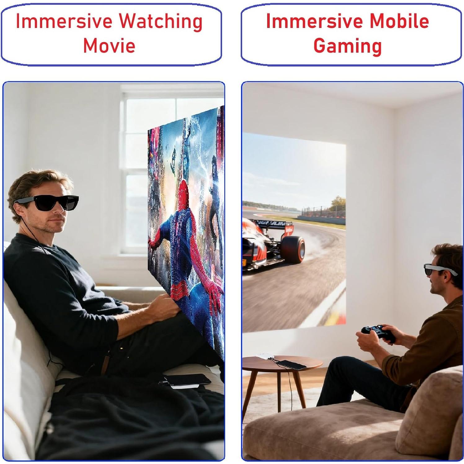 Adaptador USB C a Gafas AR VISIONhmd 5000mAh 4K 60Hz