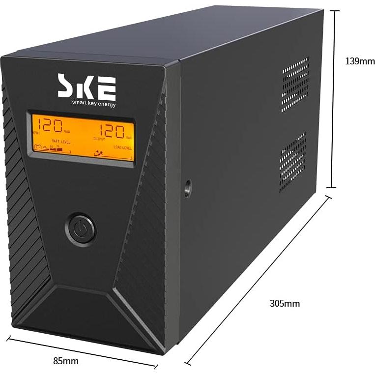 UPS 600VA SKE SK600 con Batería Leoch y LCD Inteligente