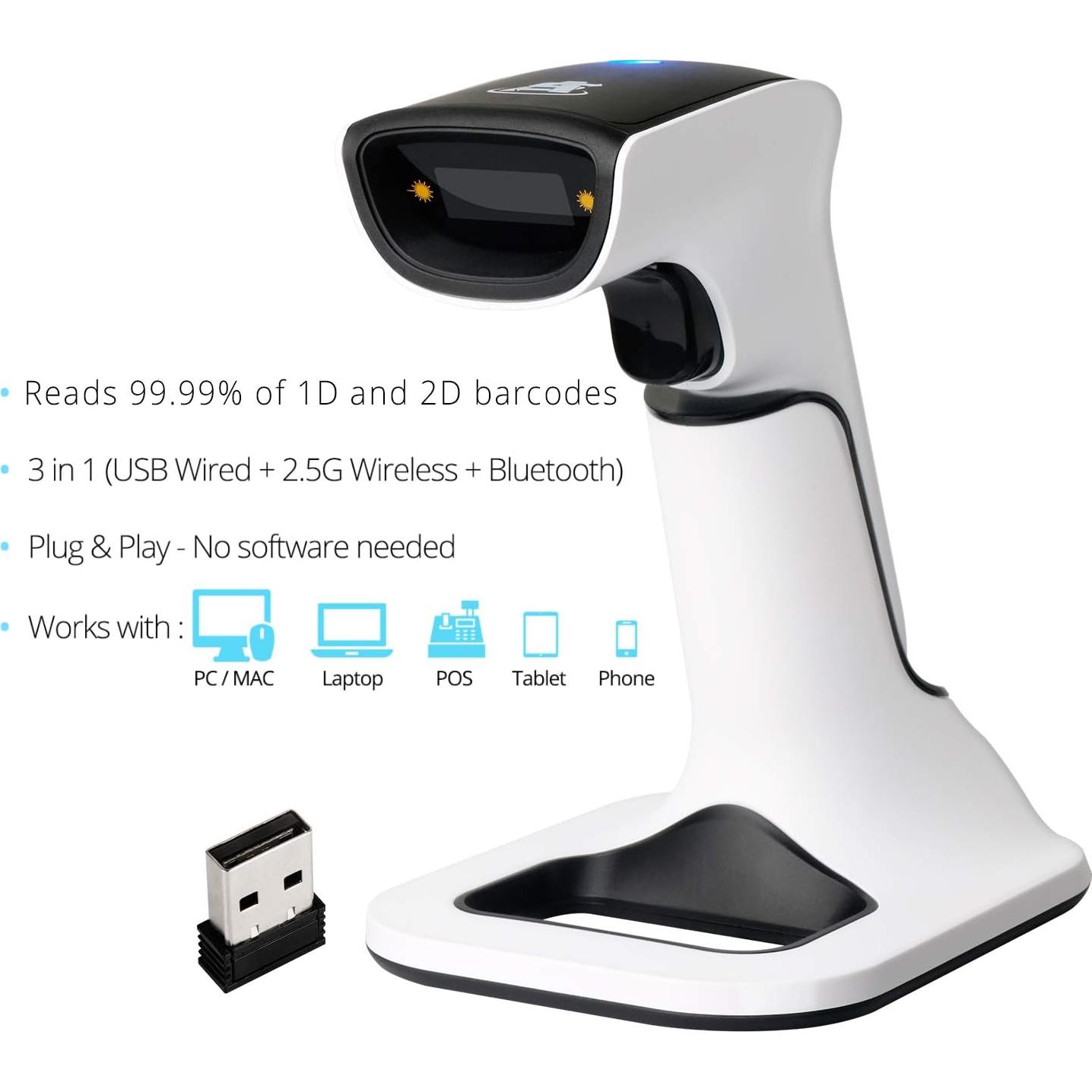 Escáner de Códigos de Barras Inalámbrico ScanAvenger 1D&2D