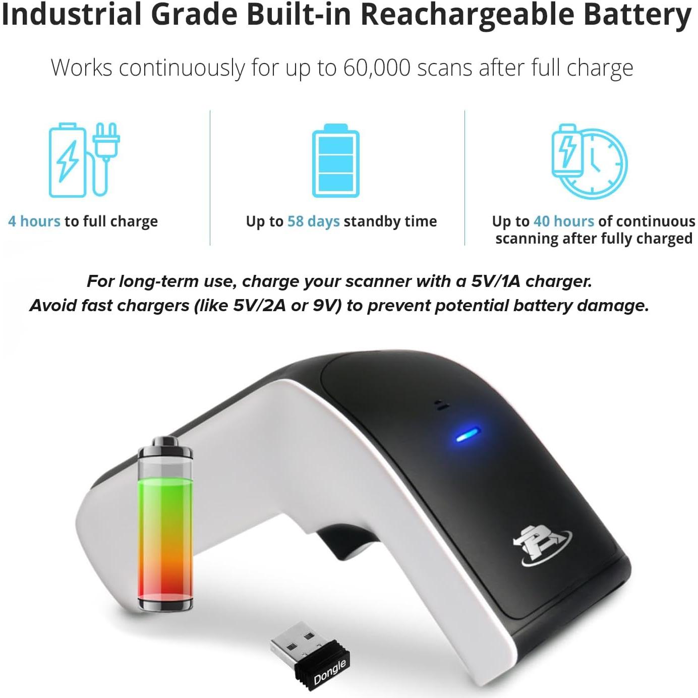 Escáner de Códigos de Barras Inalámbrico ScanAvenger 1D&2D