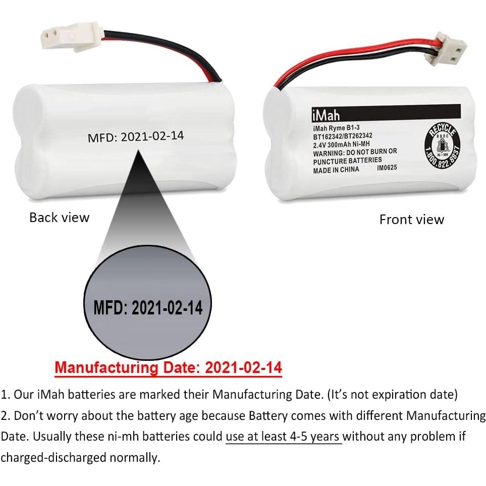 Baterías Inalámbricas iMah BT162342/BT262342 2x300mAh AAA