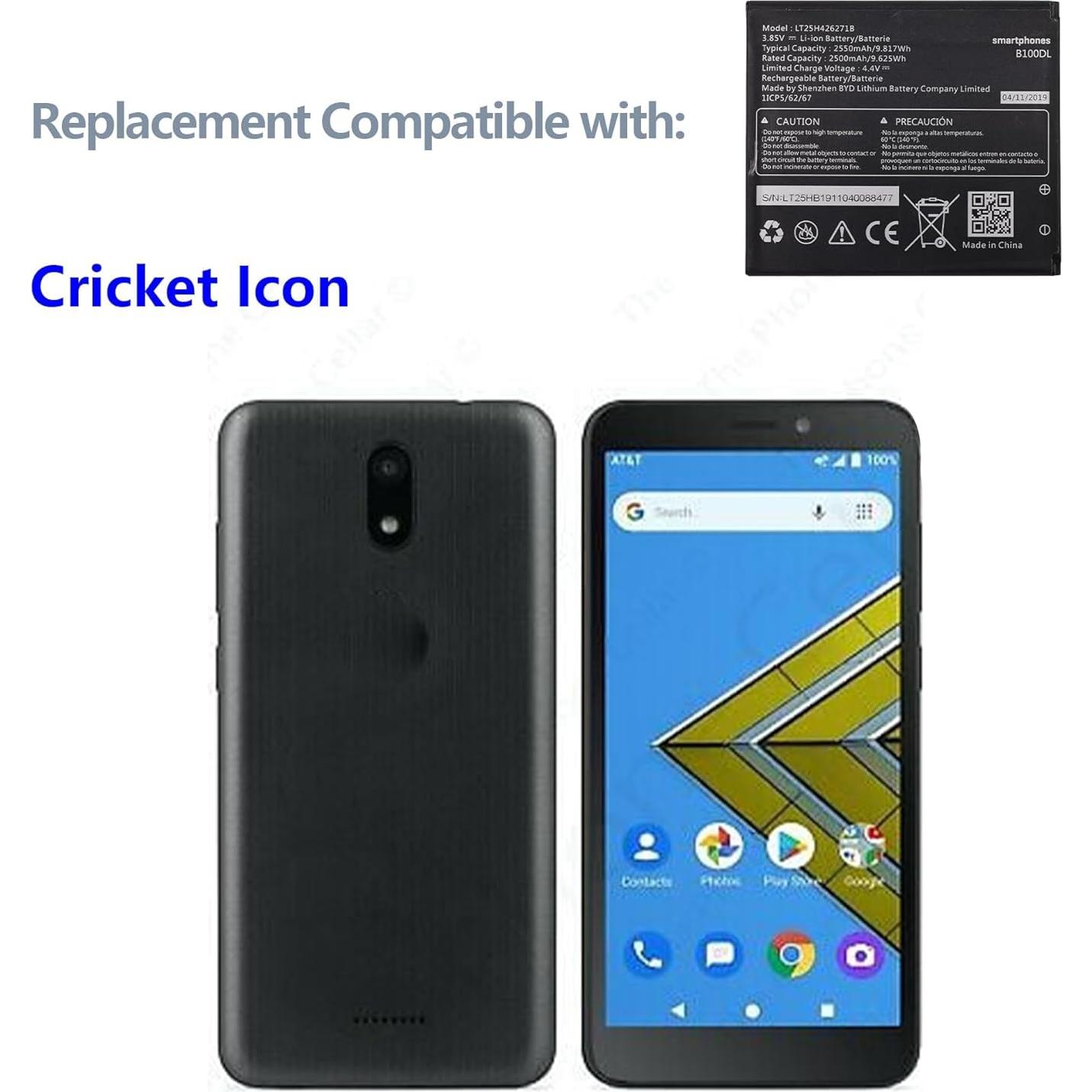 Batería Recargable LT25H426271B para Smartphone Cricket Icon U304AA