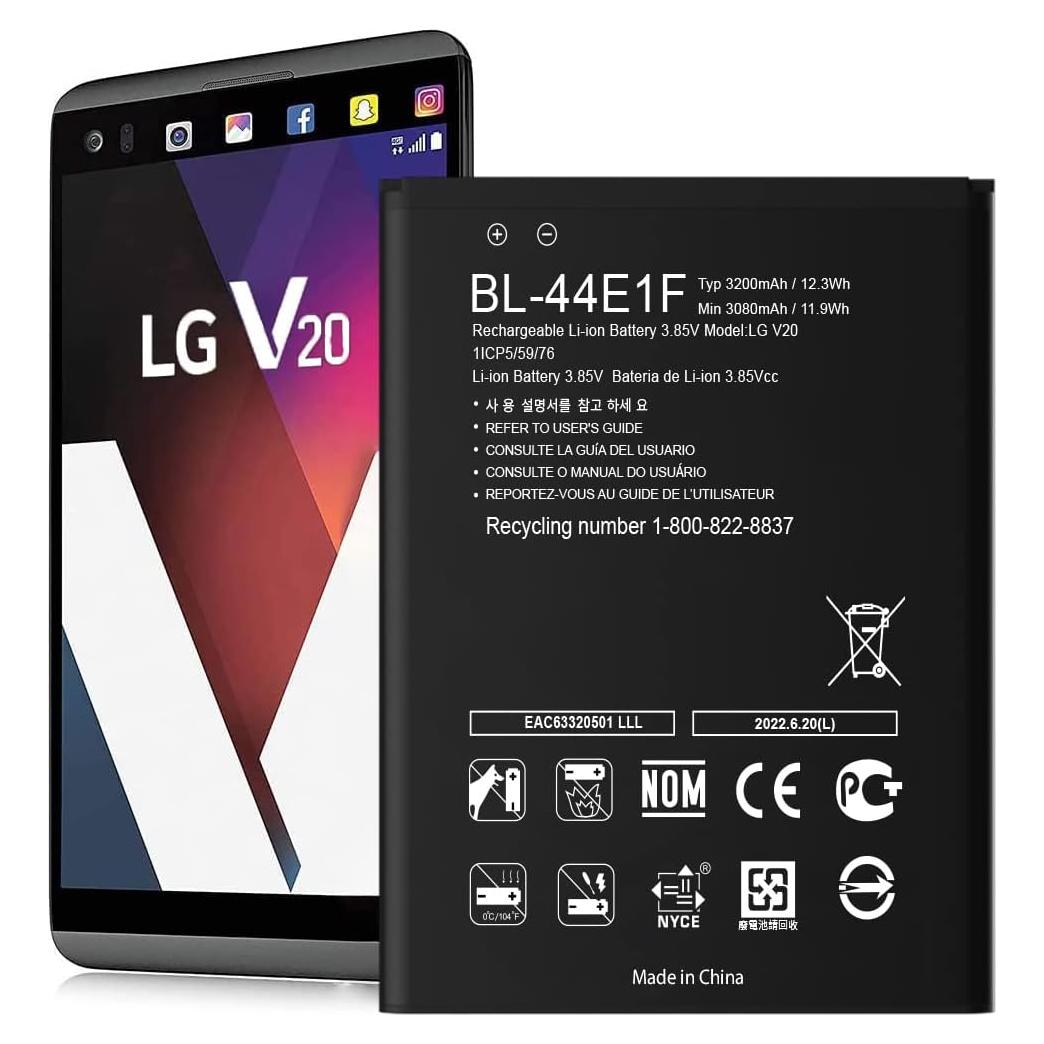 Batería de Reemplazo LG V20 BL-44E1F 3200mAh 3.85V