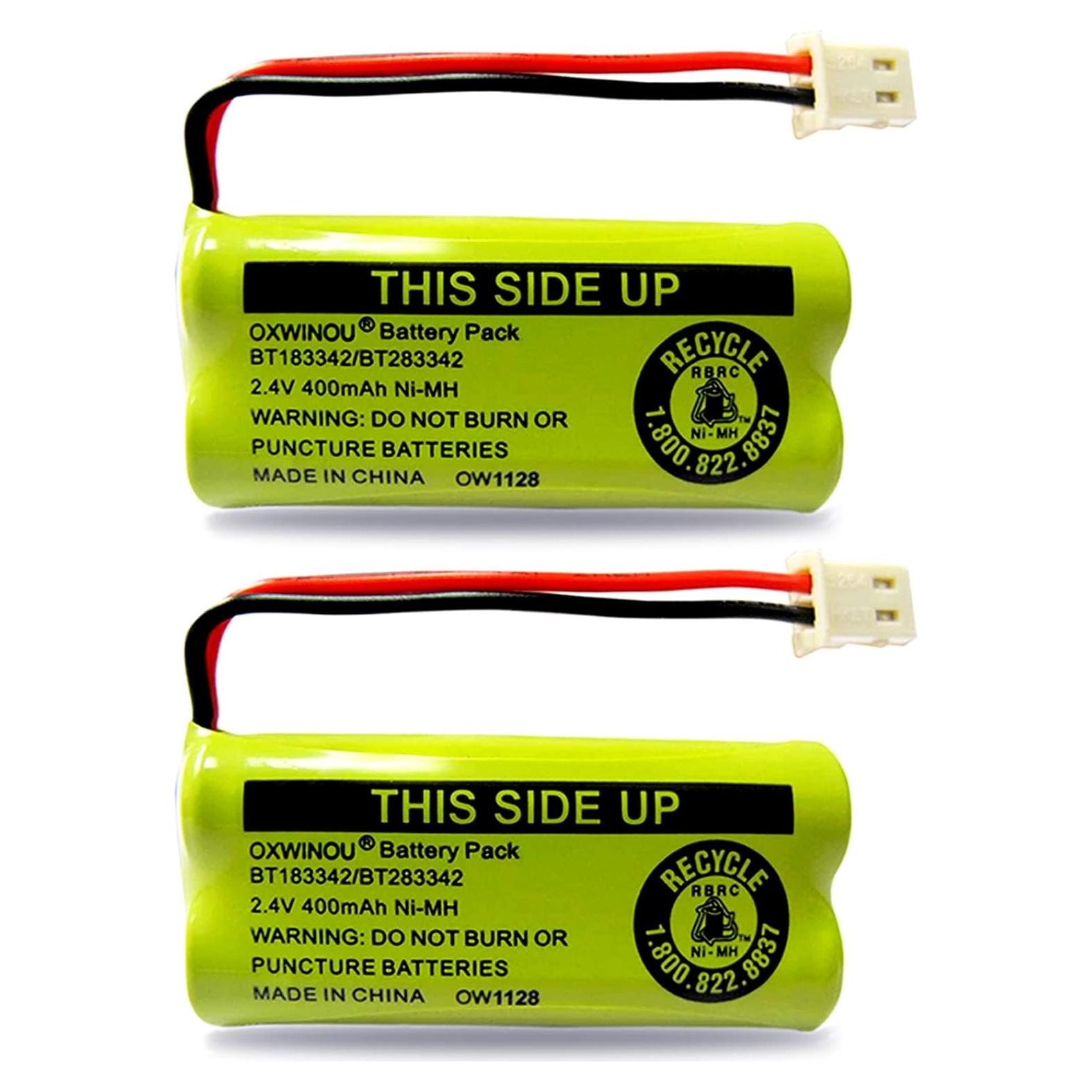 Batería Recargable OXWINOU BT183342 2Pcs 2.4V 400mAh Ni-MH