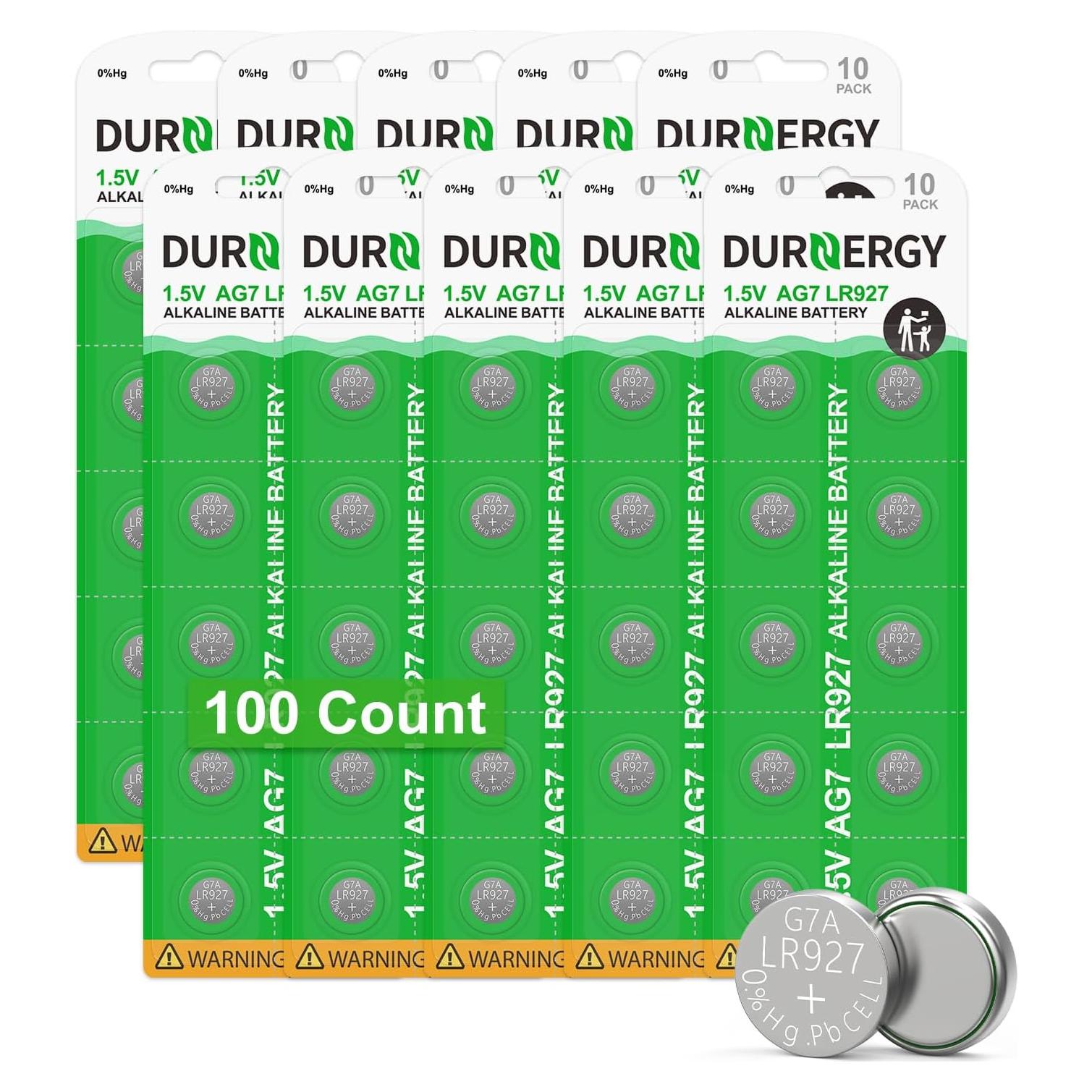 Baterías de Reloj DURNERGY 395 SR927SW Paquete de 100 Unidades