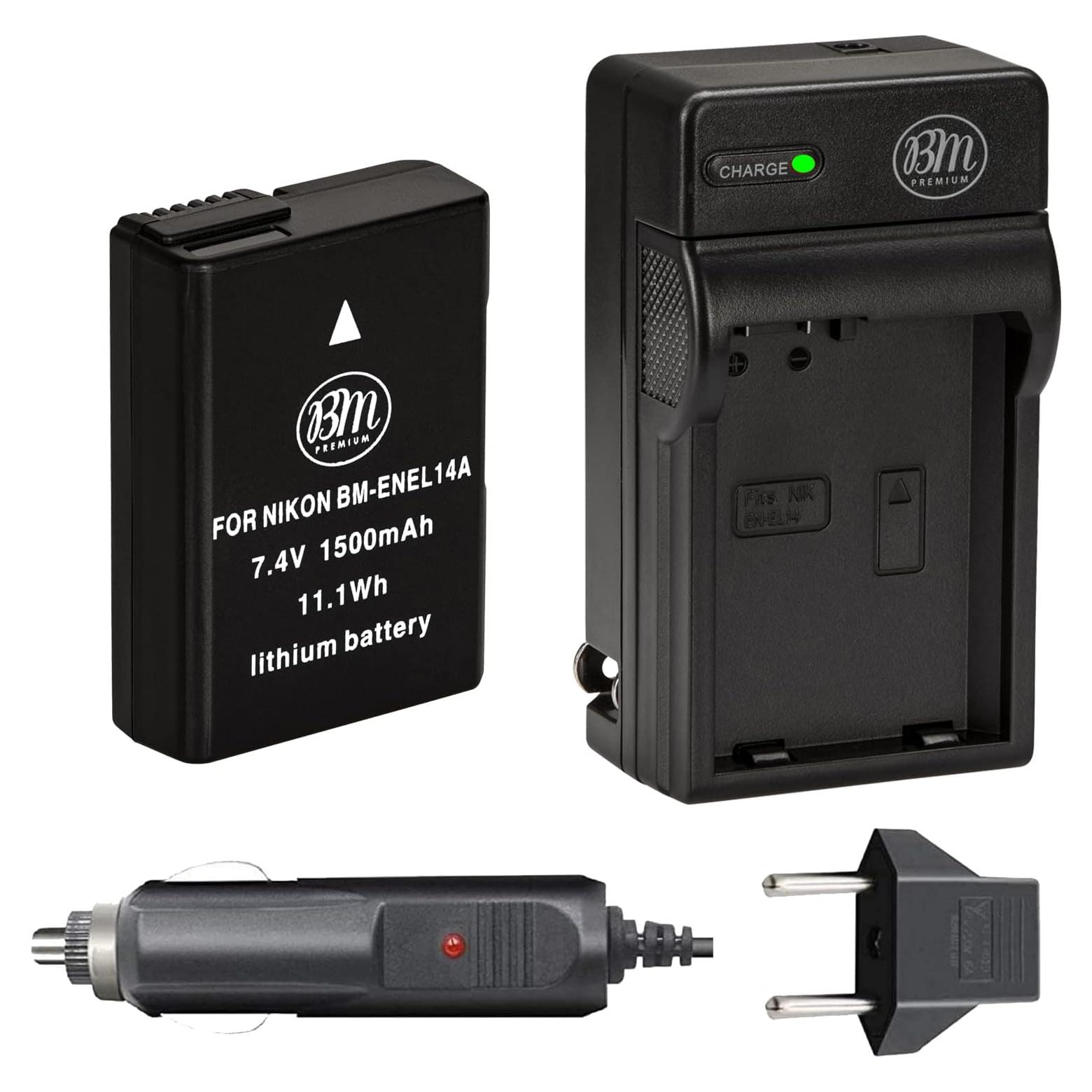 Batería y Cargador BM Premium EN-EL14A para Nikon DSLR
