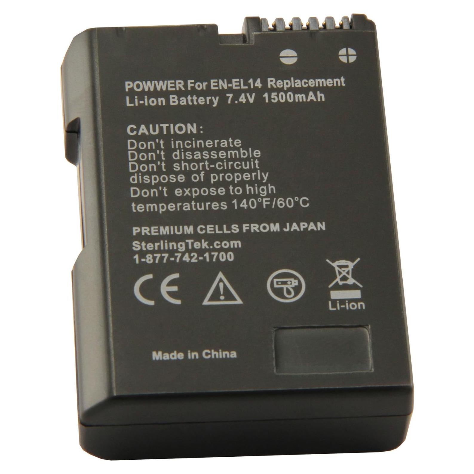 Batería STK EN-EL14 para Nikon D3100 D3200 D3300 D3400