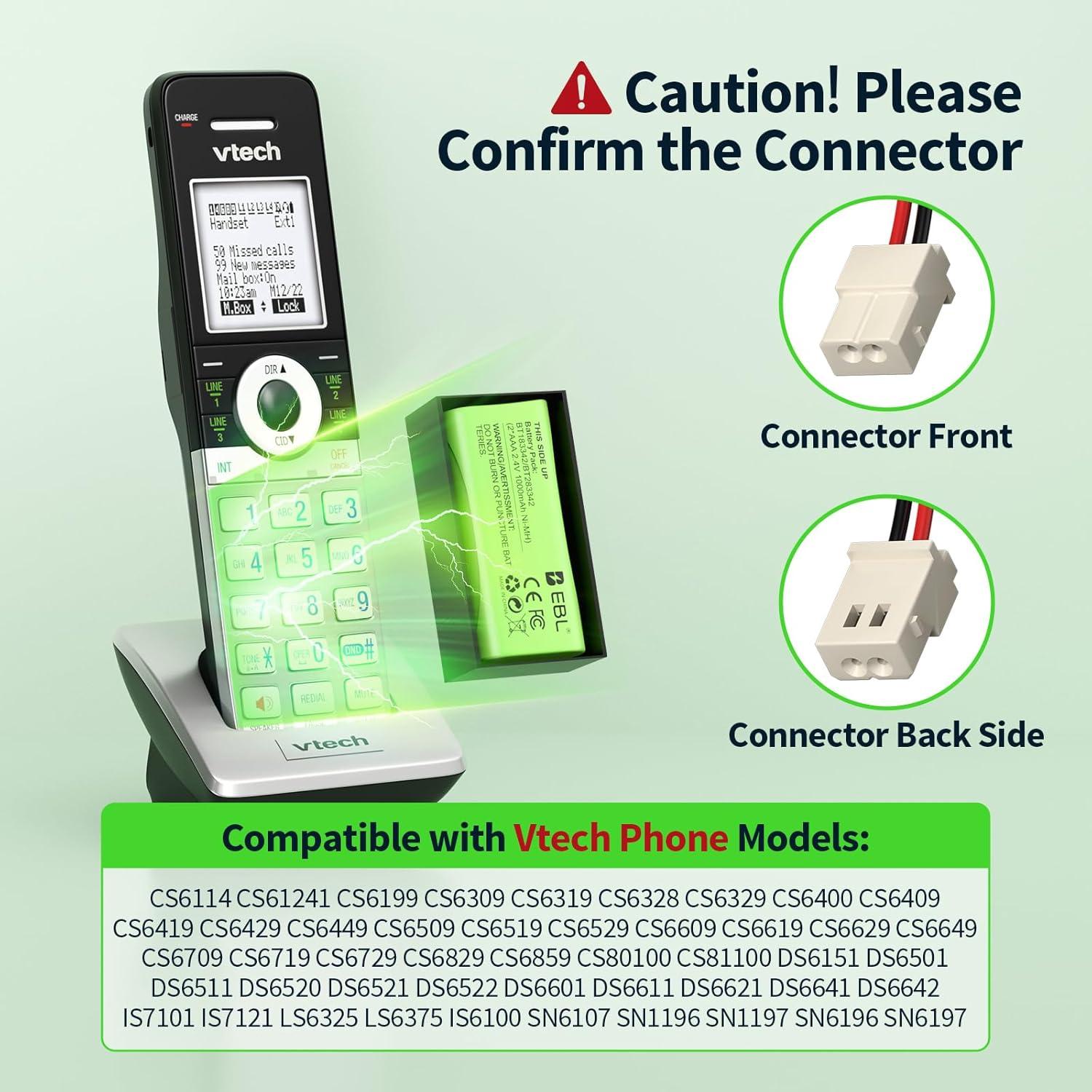 Batería Ni-MH EBL BT183342 1000mAh Compatible Teléfonos