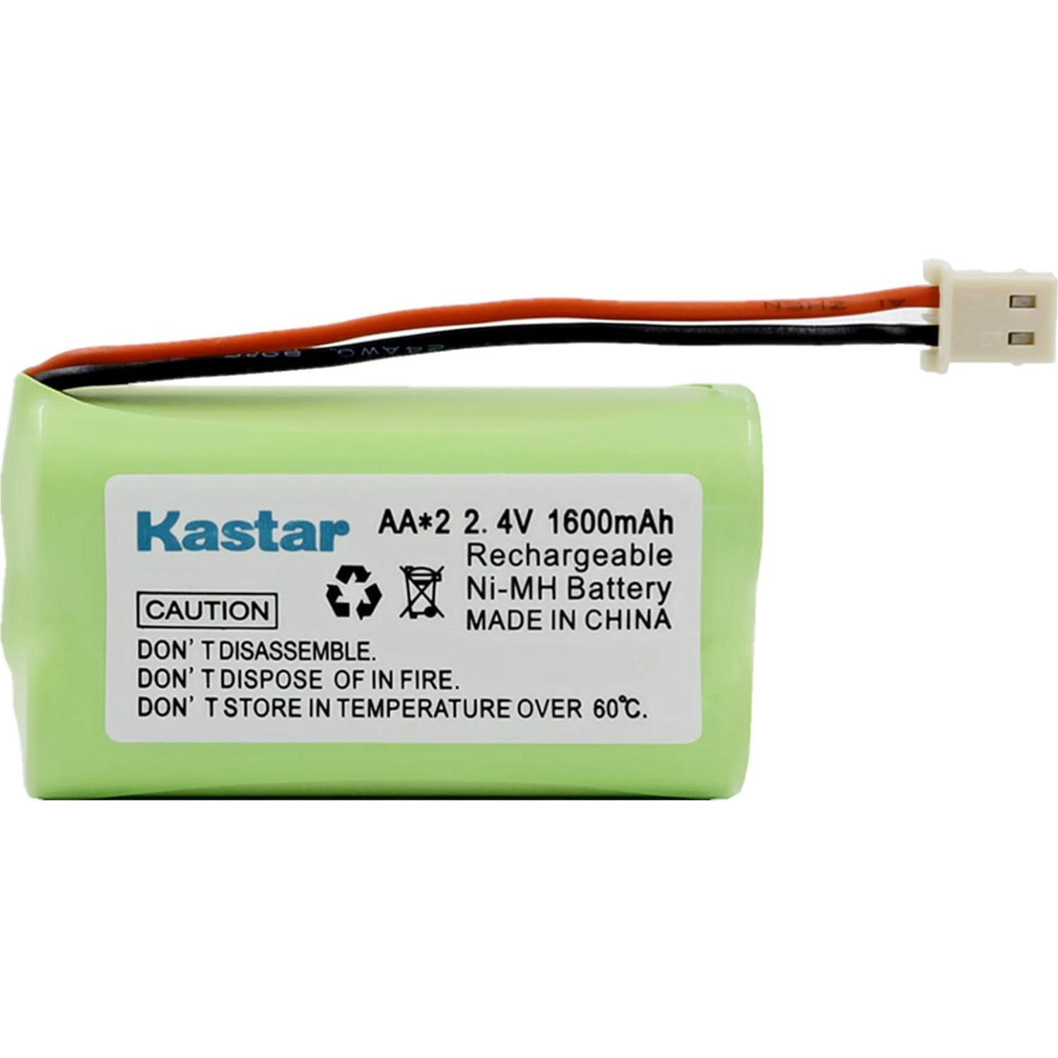 Batería Kastar 3 Paquetes 2.4V 1600mAh para Teléfono Inalámbrico