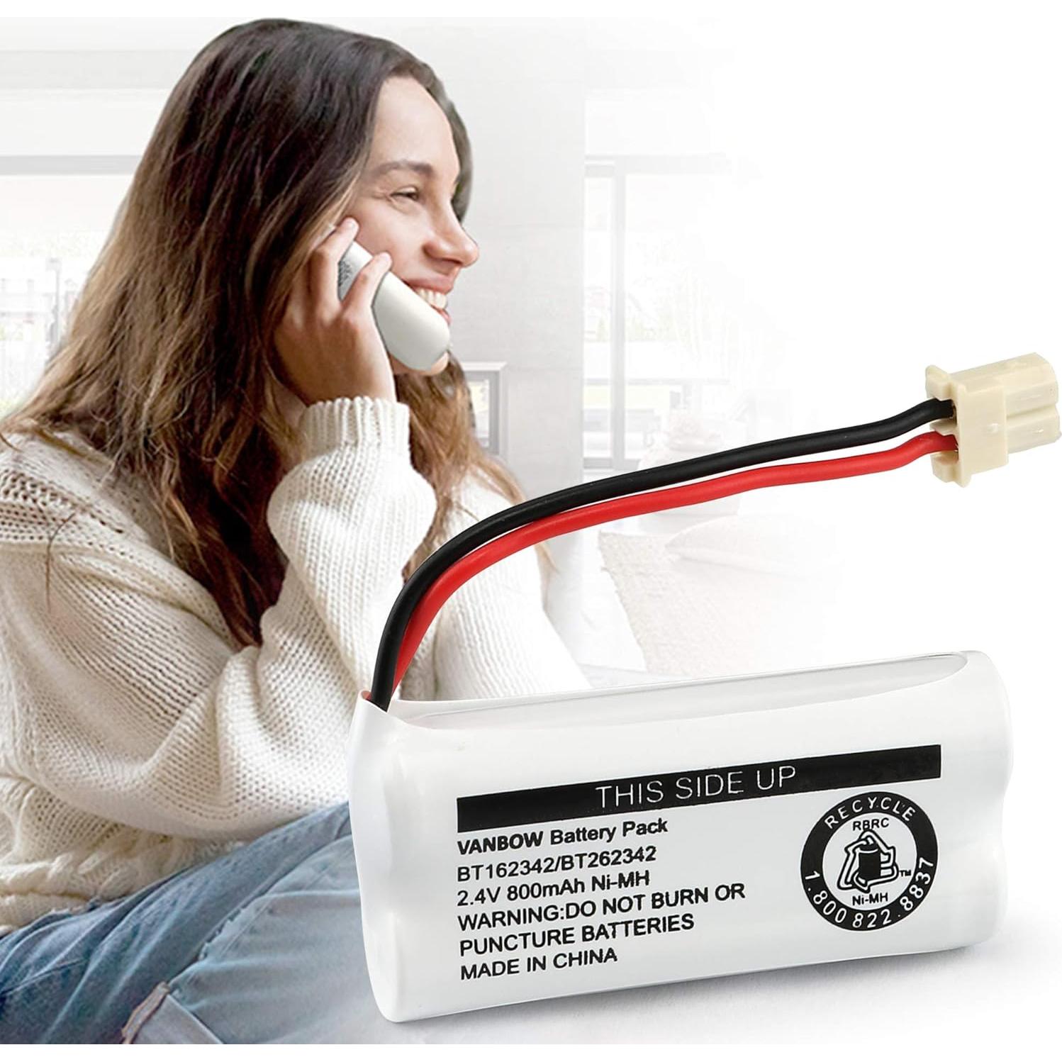 Batería Inalámbrica VANBOW 2.4V 800mAh Ni-MH Paquete 3