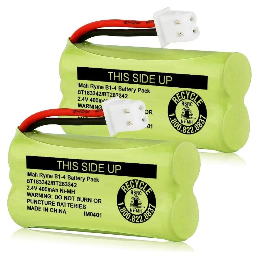 Baterías Ni-MH iMah Ryme B1-4 BT183342 2.4V 400mAh - Paquete de 2