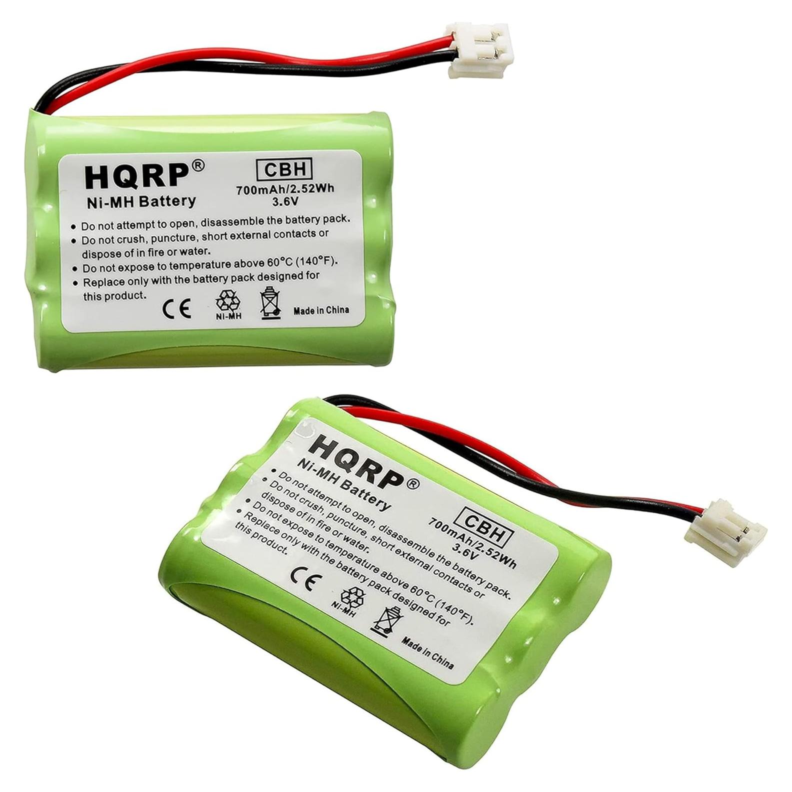Batería recargable HQRP 2-Pack 3.6V 700mAh para VTech