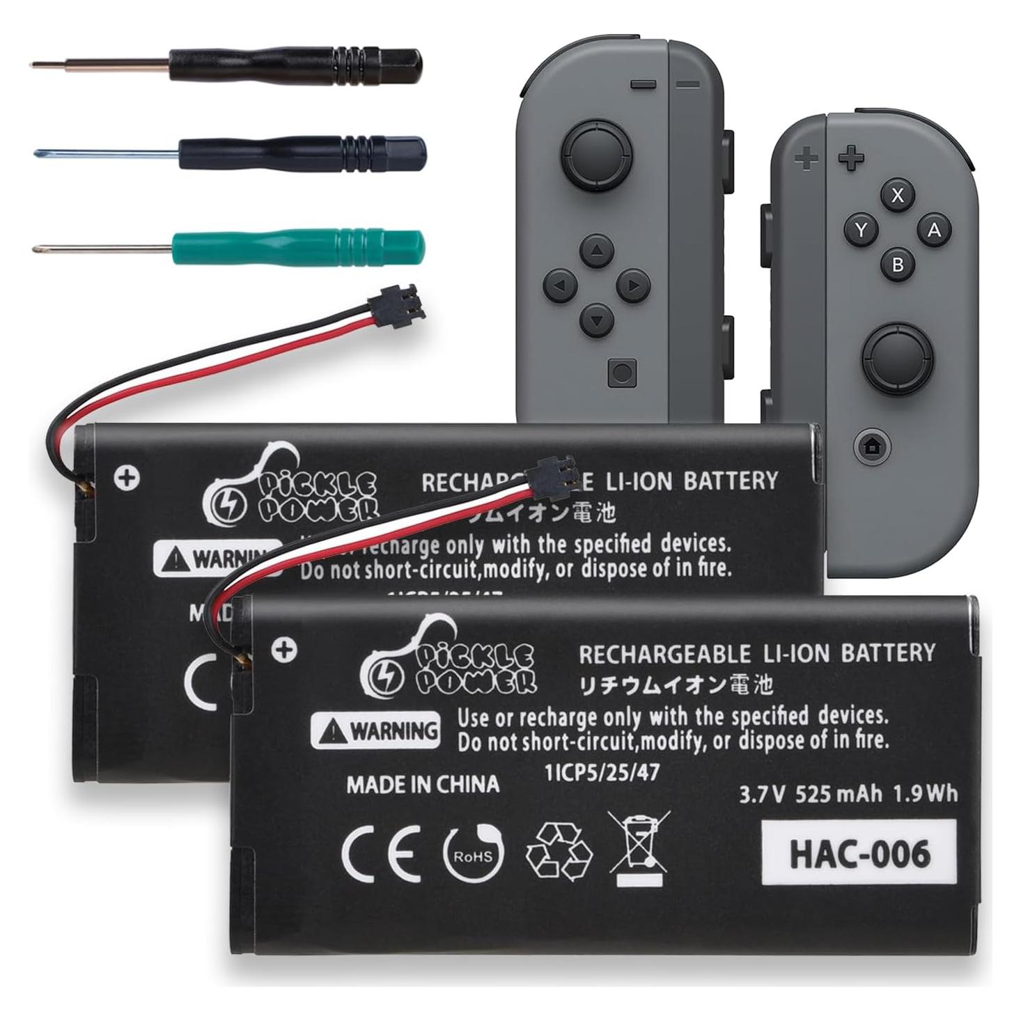 Batería de Reemplazo Joy-Con Pickle Power HAC-006 2pcs 525mAh